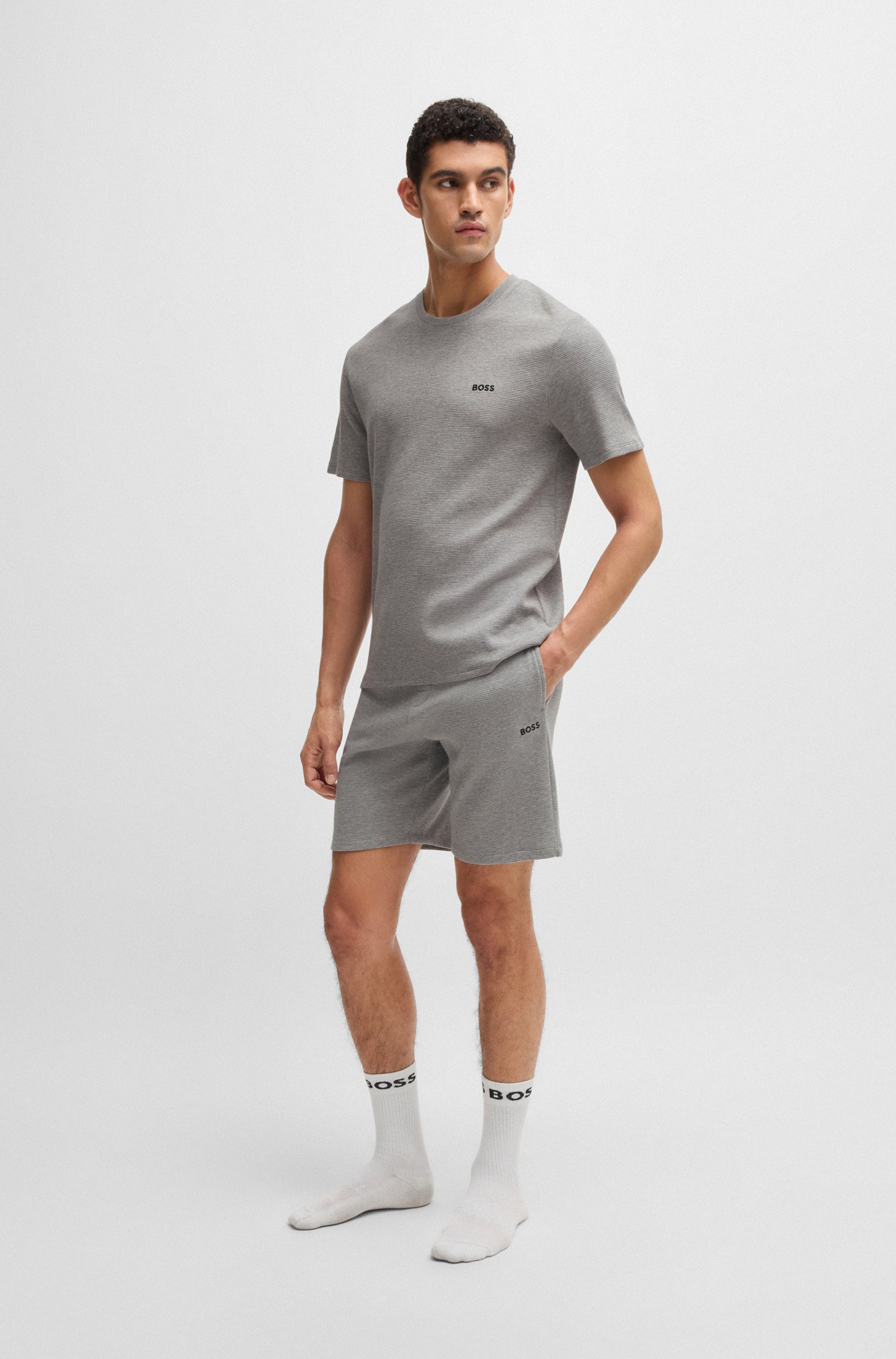 BOSS Pyjamaoberteil »Waffle T-Shirt«