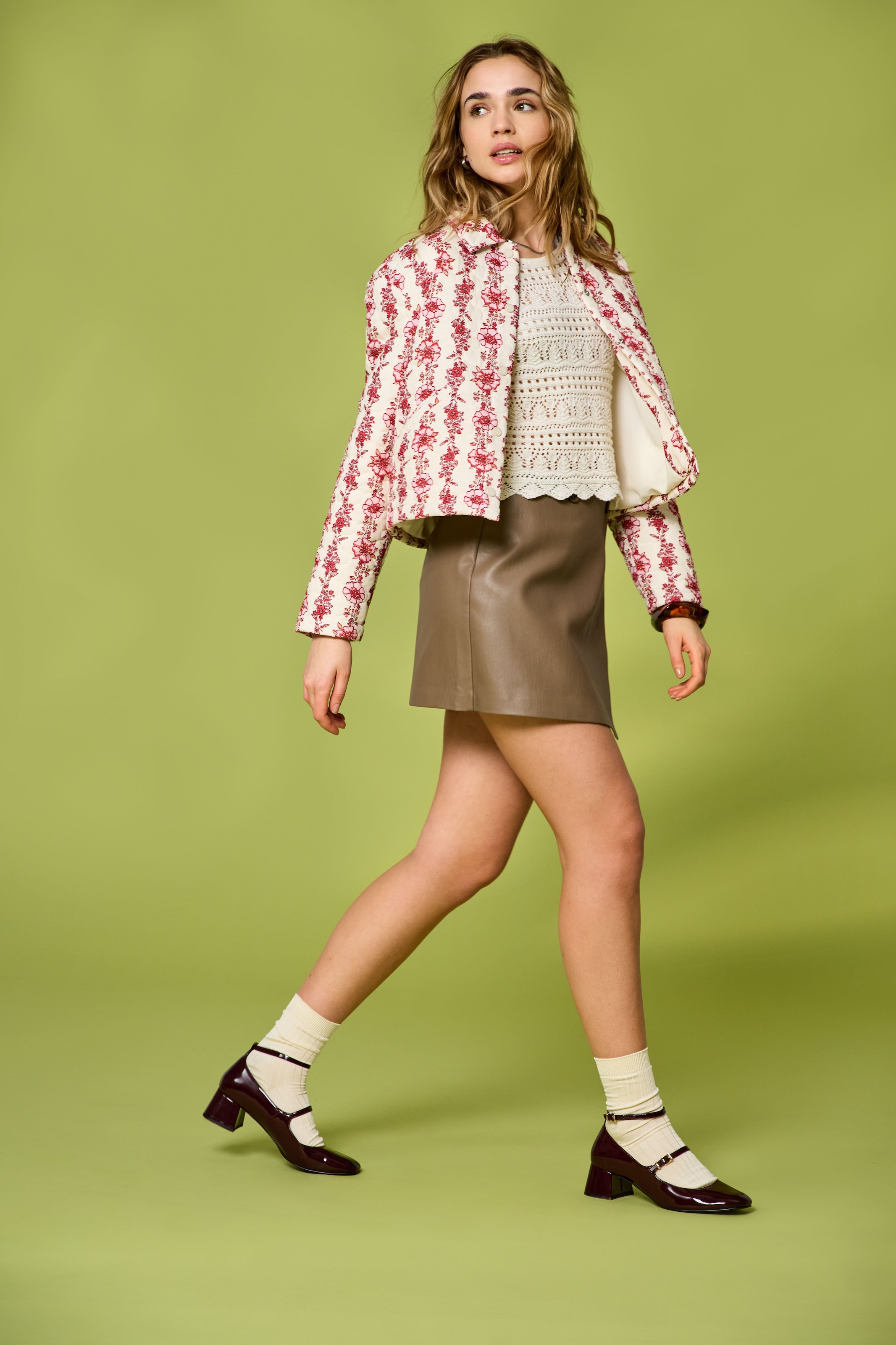 ONLY Lederimitatrock »ONLASTRIA FAUX LEATHER SHORT SKIRT OTW« mit Knopf Details, softes Lederimitat