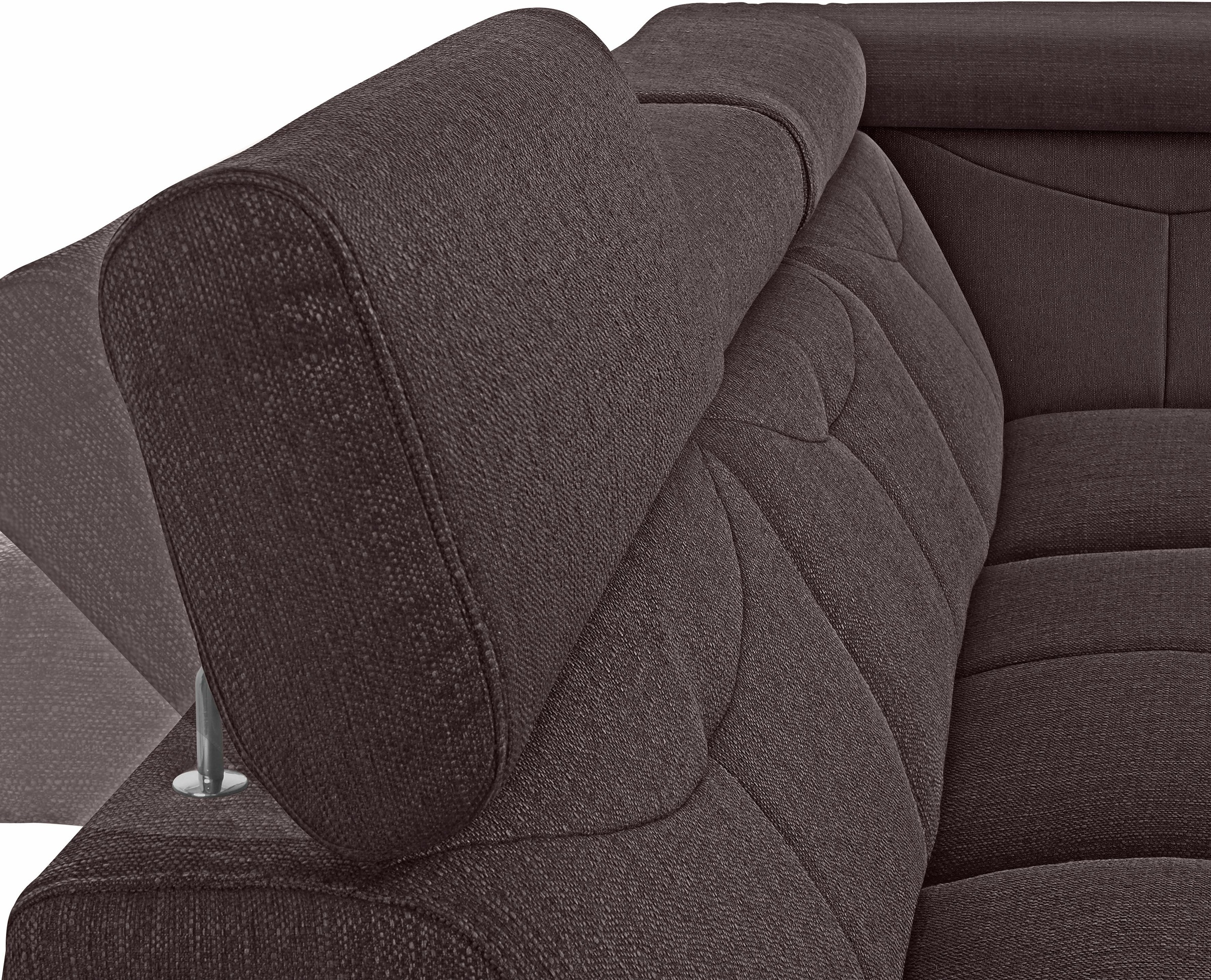 exxpo - sofa fashion Ecksofa »Spring, super bequem und komfortabel mit Armteil- und Kopfteilfunktion«, wahlweise mit Bettfunktion und Bettkasten, L-Form