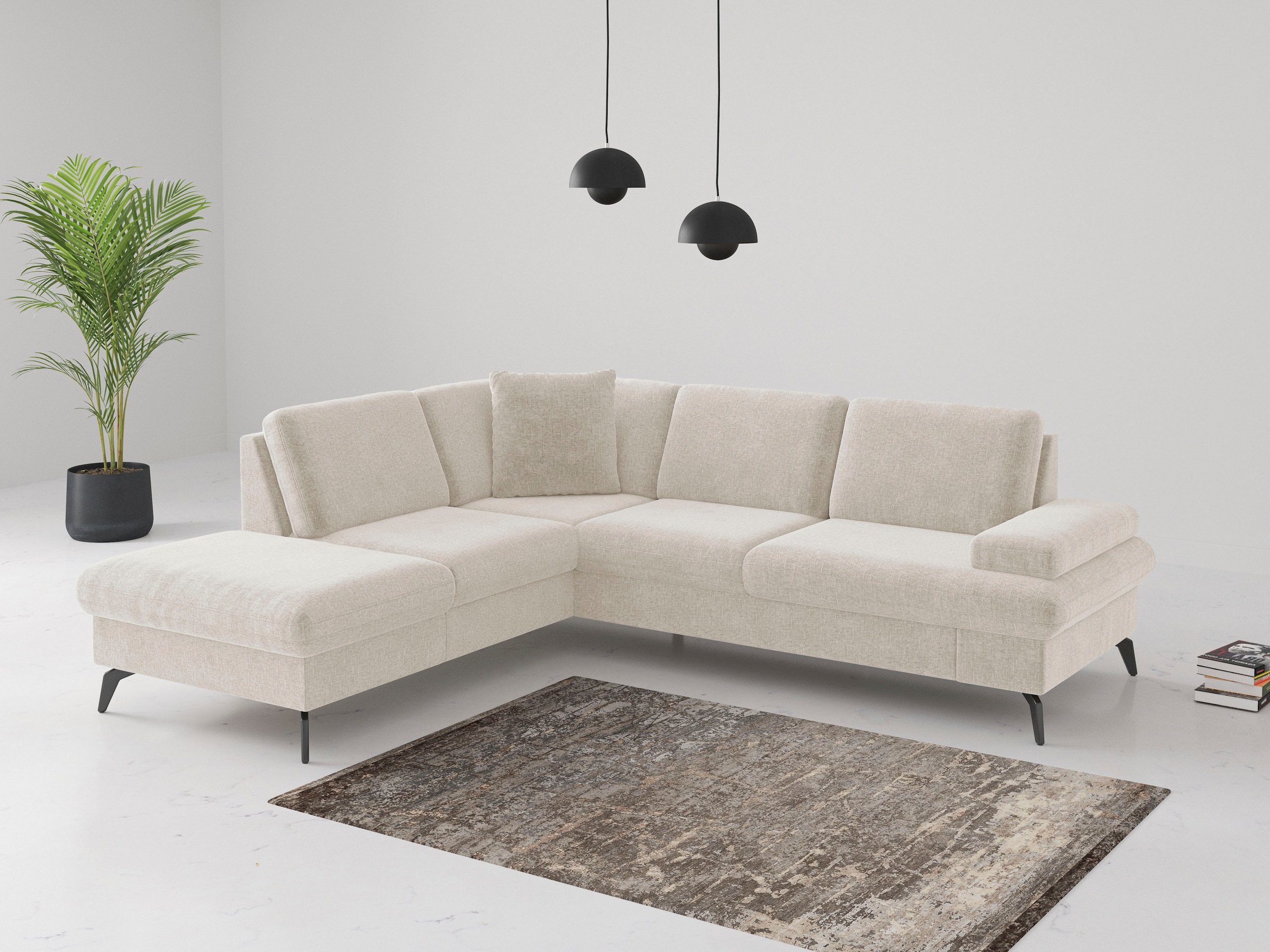 sit&more Ecksofa »Morris Jubi L-Form«, inkl. Armteilfunktion und 1 Zierkiss günstig online kaufen