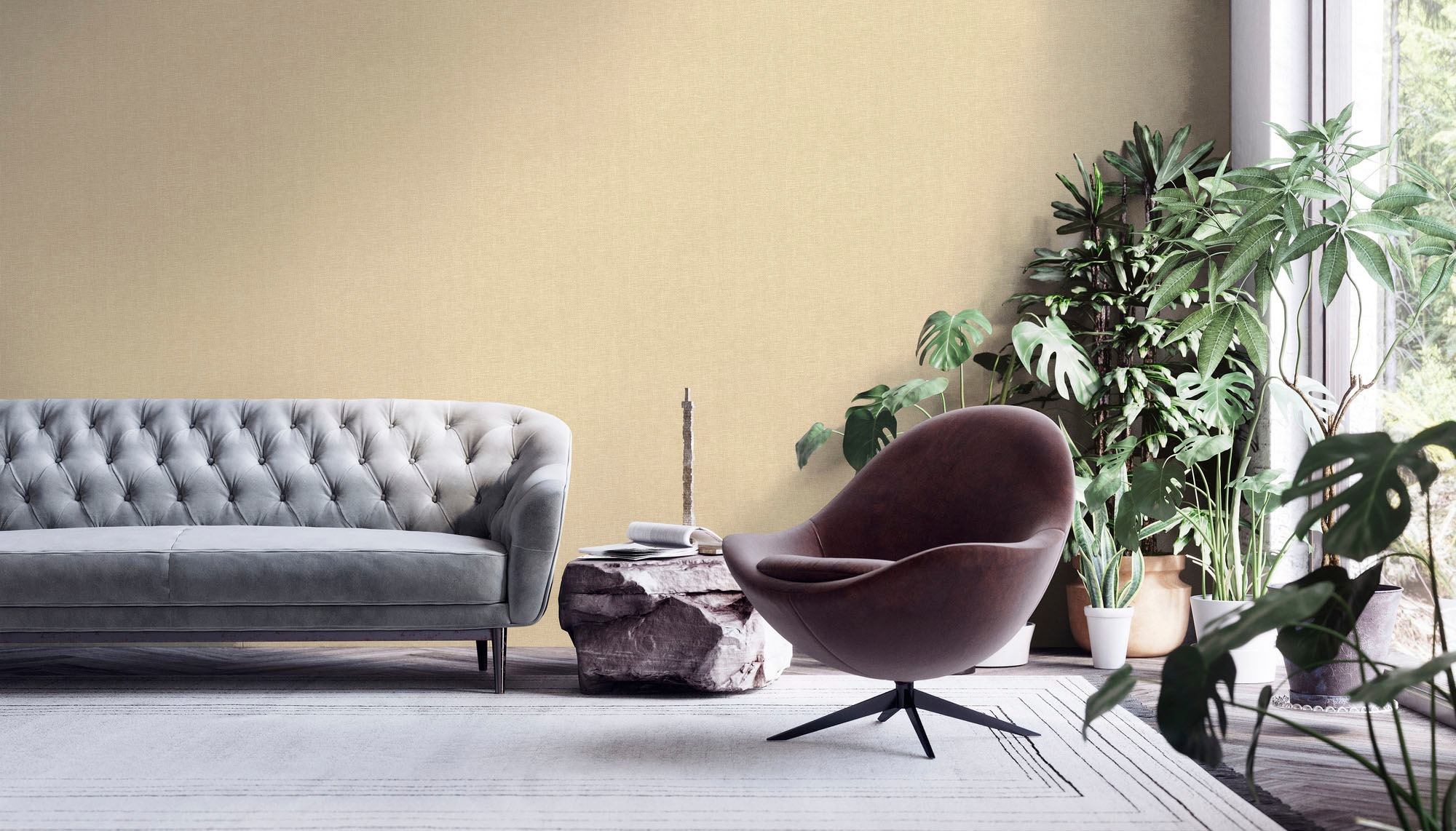 A.S. Création Vliestapete »Hygge«, unifarben-Leinenoptik-Flechtoptik, Tapete Gewebe Tapete Stoffoptik Tapeten Wohnzimmer Schlafzimmer Küche