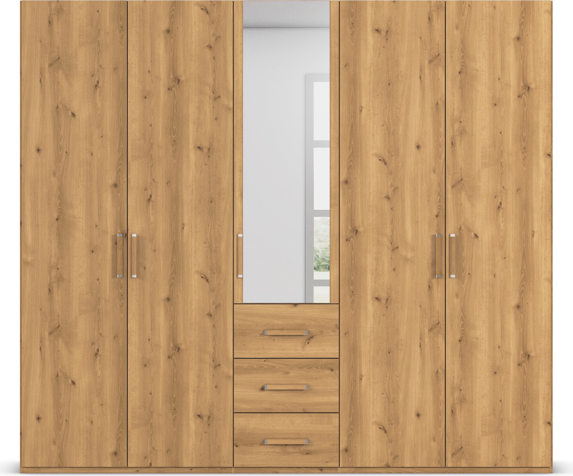 rauch Drehtürenschrank »Kleiderschrank Schrank Garderobe Schlafzimmerschrank EVELYN«, (in 2 Höhen 197 oder 210 cm erhältlich), in elegantem Stil mit Schubladen 3 Breiten und 2 Höhen MADE IN GERMANY