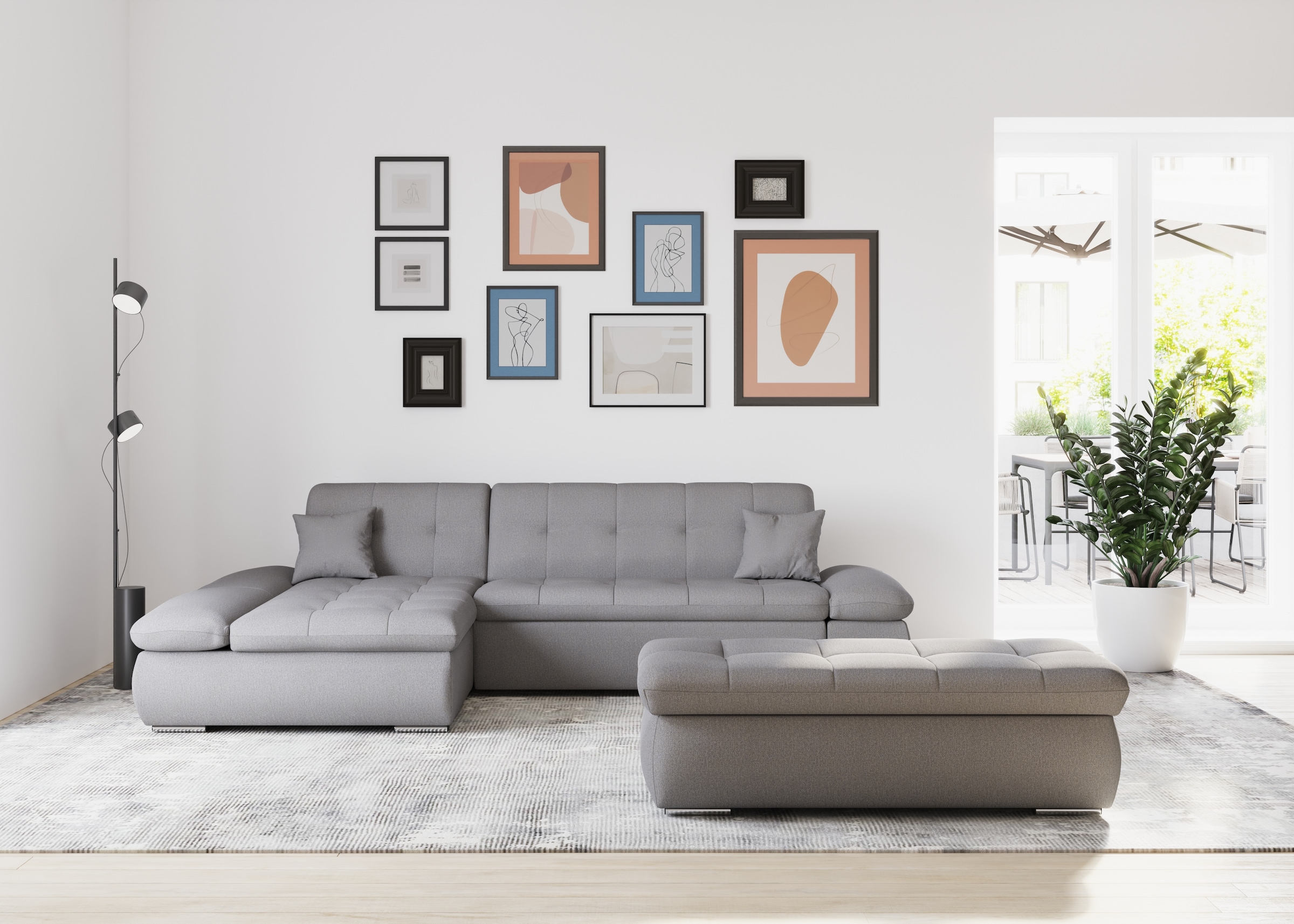 DOMO collection Ecksofa »Moric, L-Form, XXL-Sofa - Breite 300cm«, wahlweise günstig online kaufen