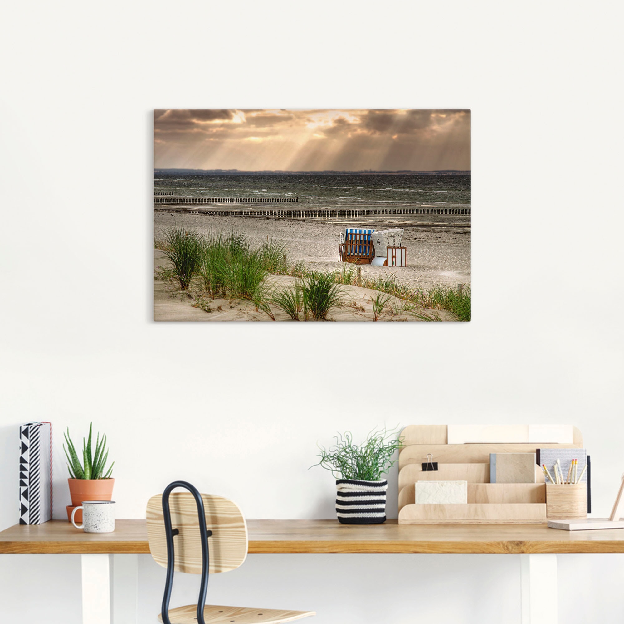 Artland Wandbild »Schwarzer Busch Strand auf Insel Poel«, Strand, (1 St.), als Alubild, Outdoorbild, Leinwandbild, Wandaufkleber, versch. Größen