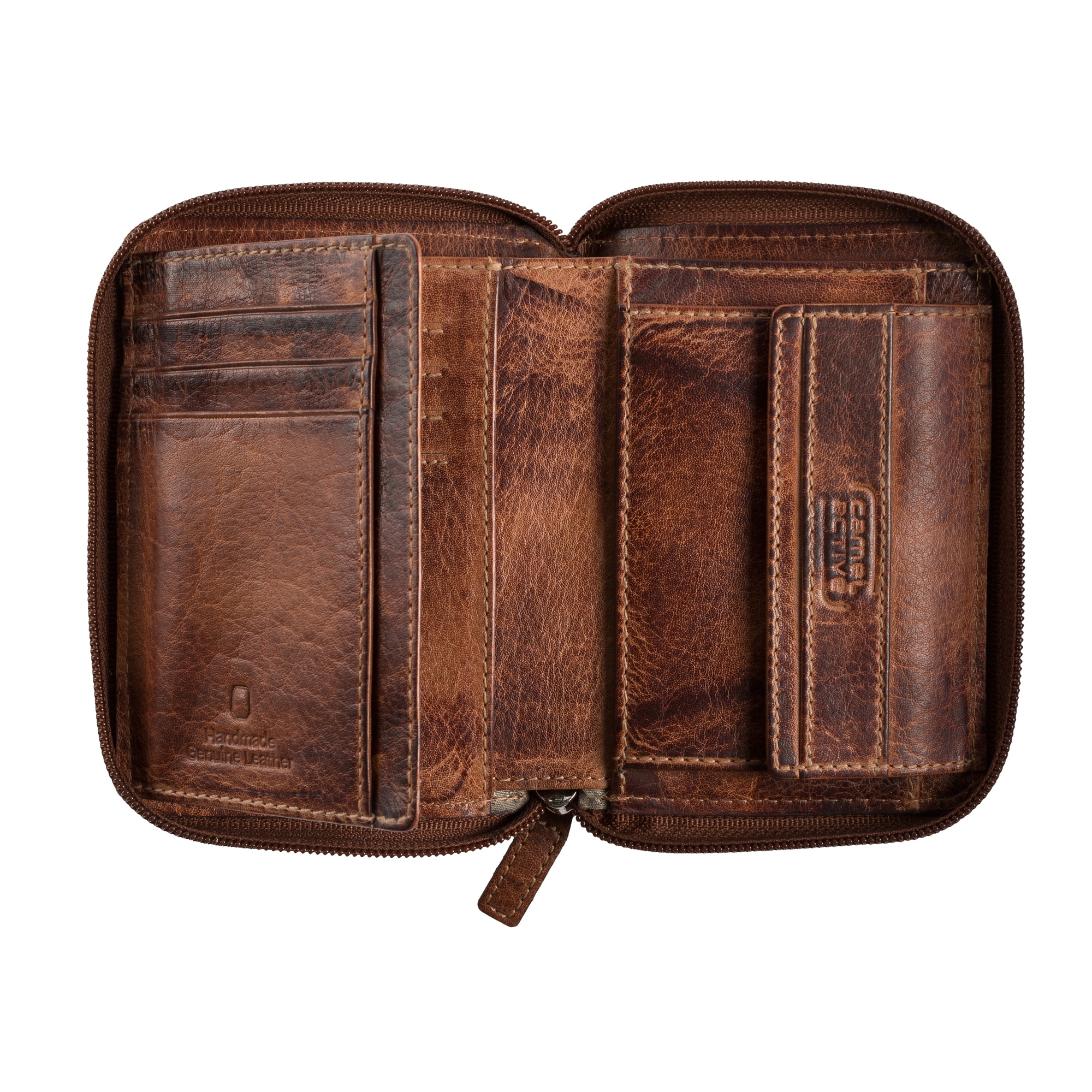 camel active Geldbörse »Melbourne« aus hochwertigem Rindsleder mit kernigen Nähten im Used Look