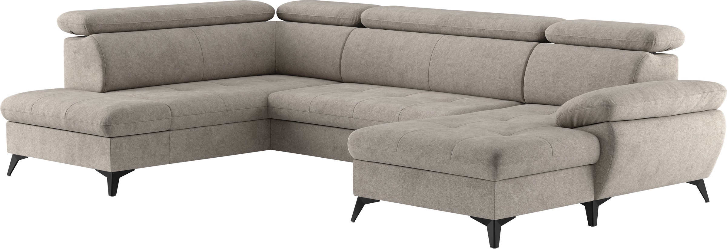COTTA Wohnlandschaft »Hudson U-Form«, mit Kopfteilverstellung, wahlweise mit Bettfunktion & Bettkasten