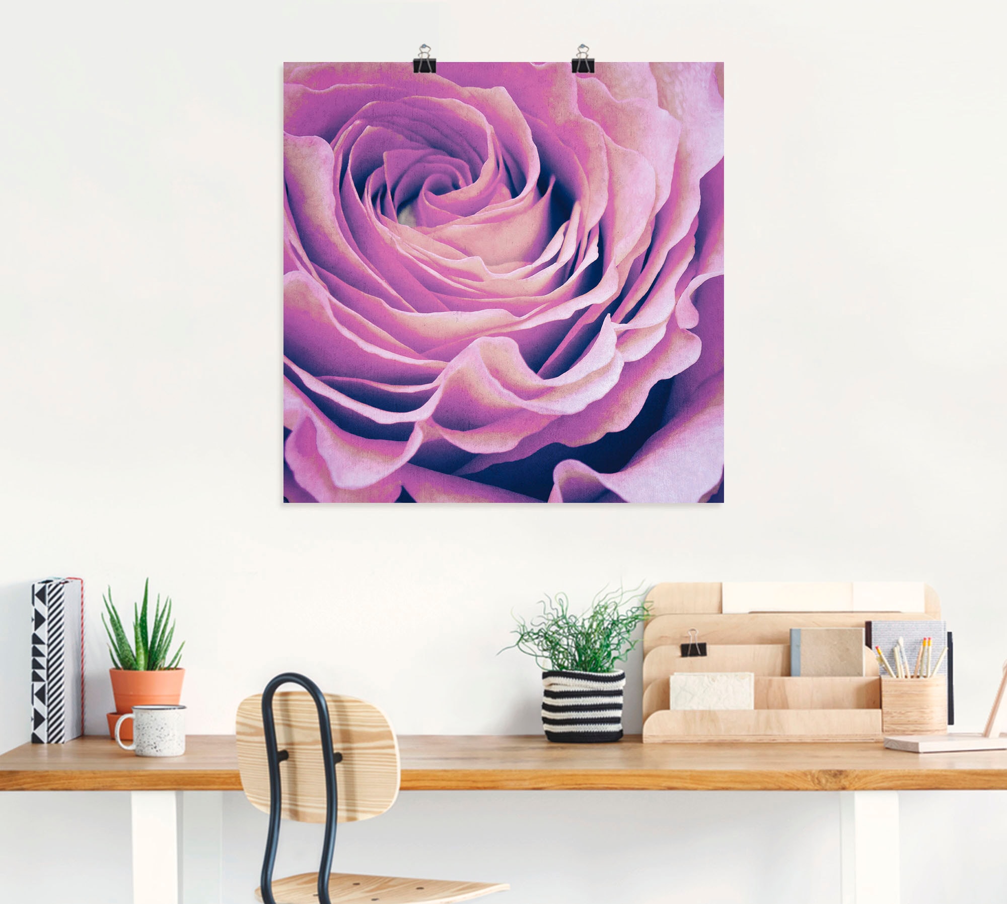 Artland Wandbild »Lila Rose«, Blumen, (1 St.), als Leinwandbild, Poster in günstig online kaufen