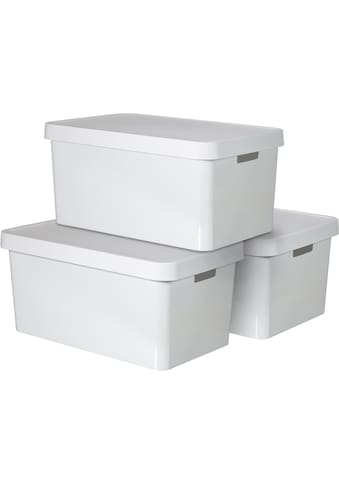 Curver Aufbewahrungsbox »INFINITY«, (Set, 3 St.), stapelbar, 45 Liter, weiß kaufen