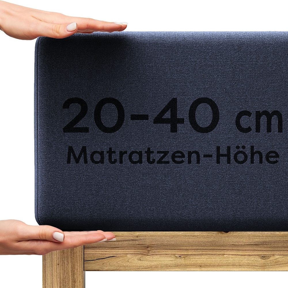 Wolkenfeld Spannbettlaken »Boxspringbett Bettlaken - Spannbetttuch für Matratzen bis 40cm« Elastisch & Rutschfest: 90x200, 140x200, 160x200, 180x200 & Übergrößen