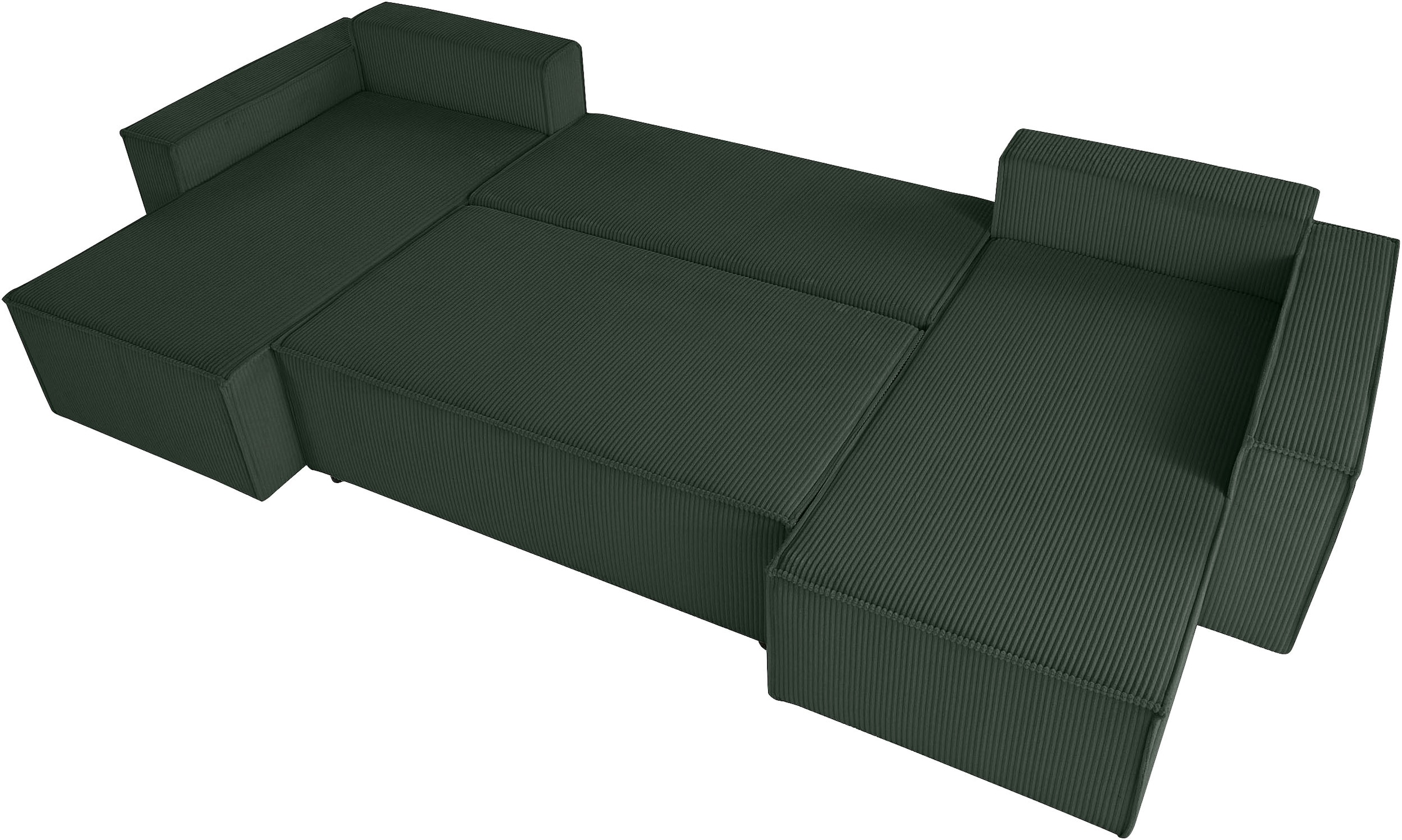 OTTO home Wohnlandschaft »CASSI L-Form, 311cm - OTTO. Verlässliche Qualität.« Schlaffunktion (133/270), Bettkasten, Cord, Unser Tiefpreis