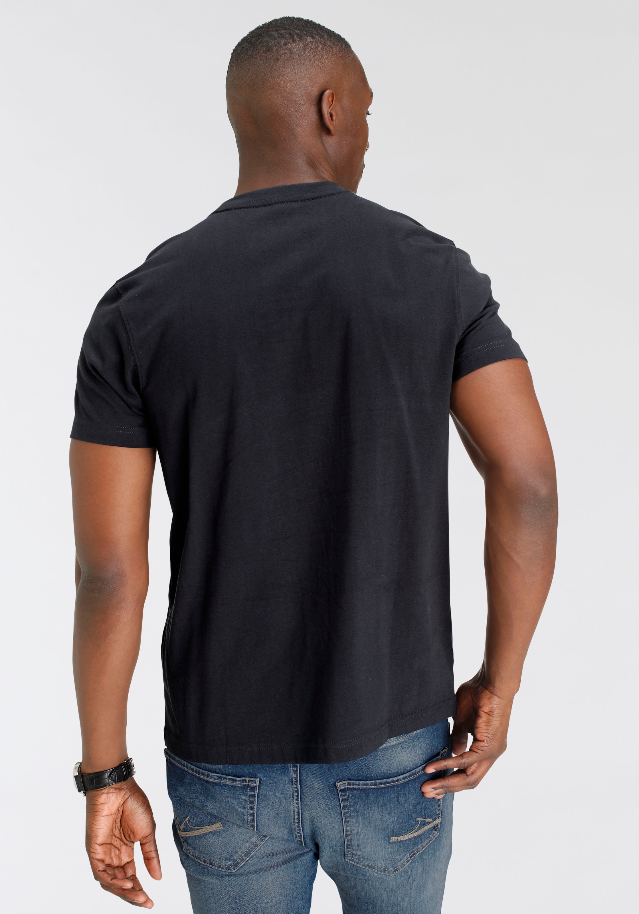 DELMAO T-Shirt Kurzarm,  bedruckt,  Rundhals,  aus Baumwolle