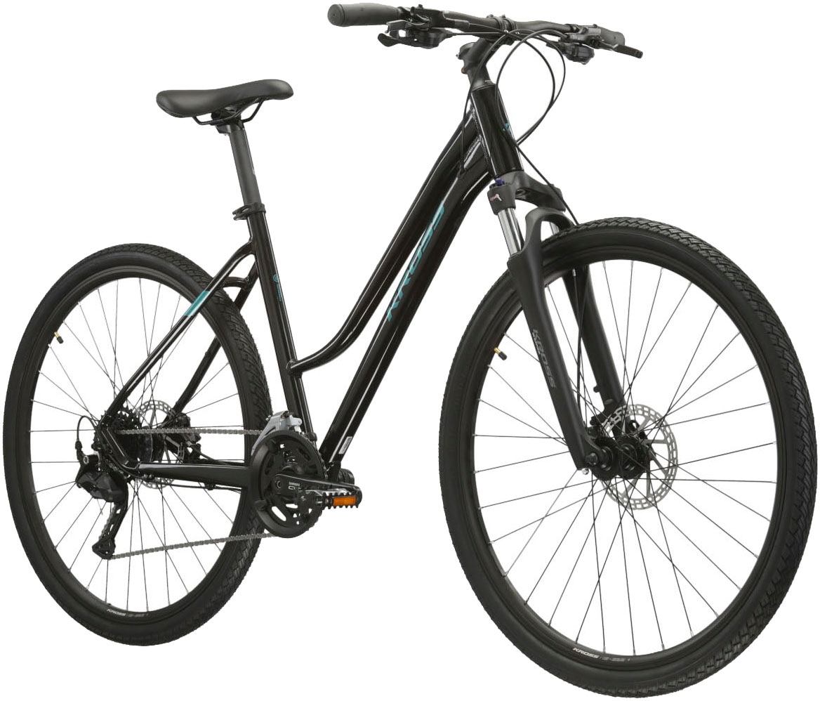 Kross Crossrad »Crossrad Evado 5.0 schwarz 18 Gänge«, 18 Gang, Shimano, CUES U3020 Schaltwerk, Kettenschaltung