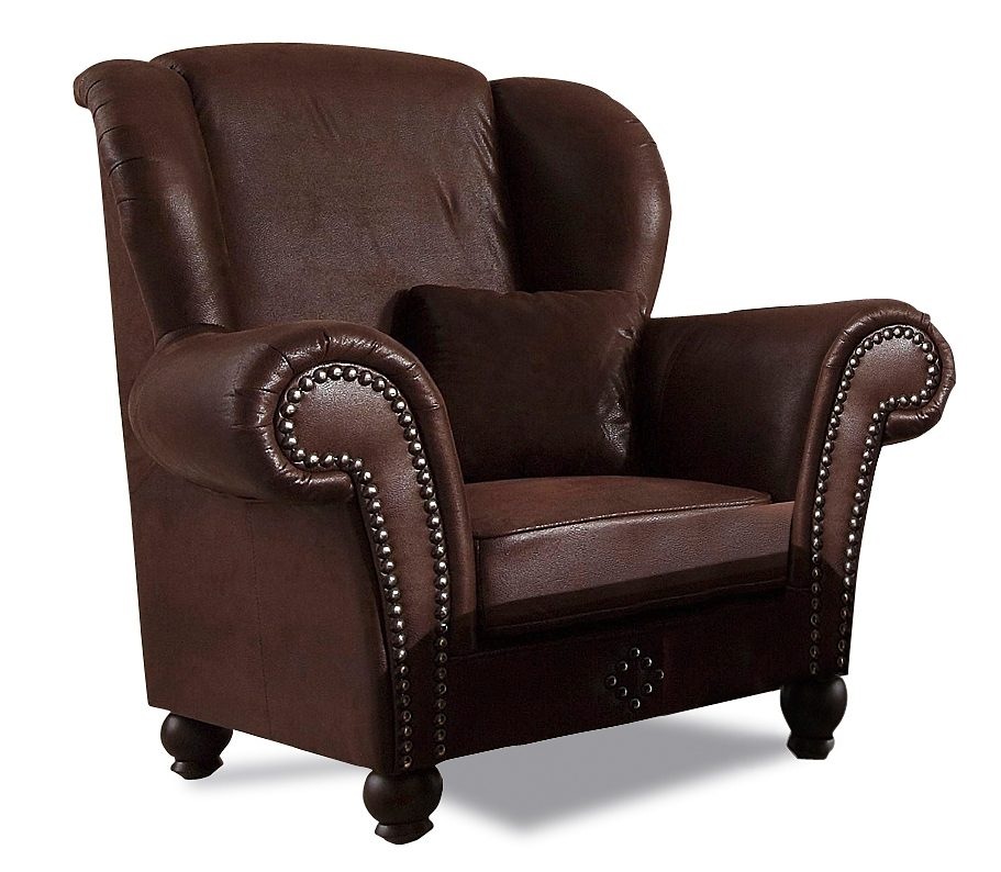 Home affaire Sessel »King George gemütlicher Ohrensessel mit Ziernägeln, mi günstig online kaufen