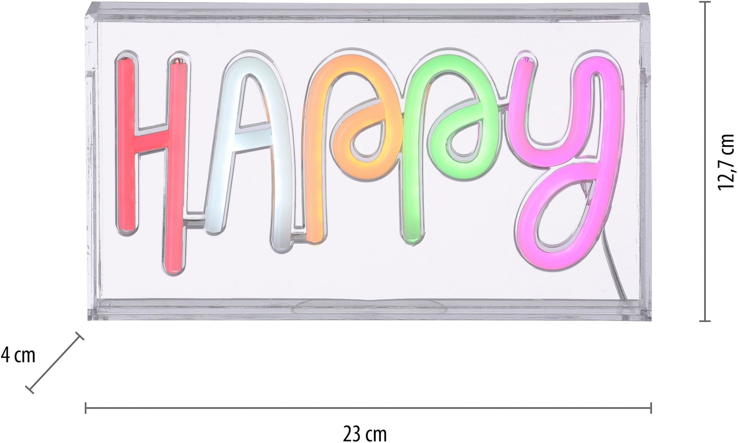 JUST LIGHT LED Wandleuchte »NEON-HAPPY«, 1 flammig, Leuchtmittel LED-Board | LED fest integriert