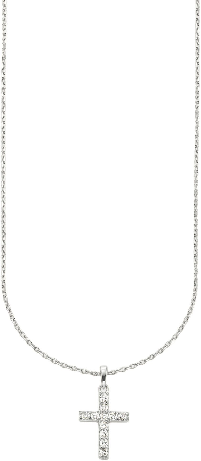 Aniston JEWELRY & WATCHES Kette mit Anhänger »Schmuck Geschenk Silber 925 Halskette mit Kreuzanhänger«, mit Zirkonia (synth.)