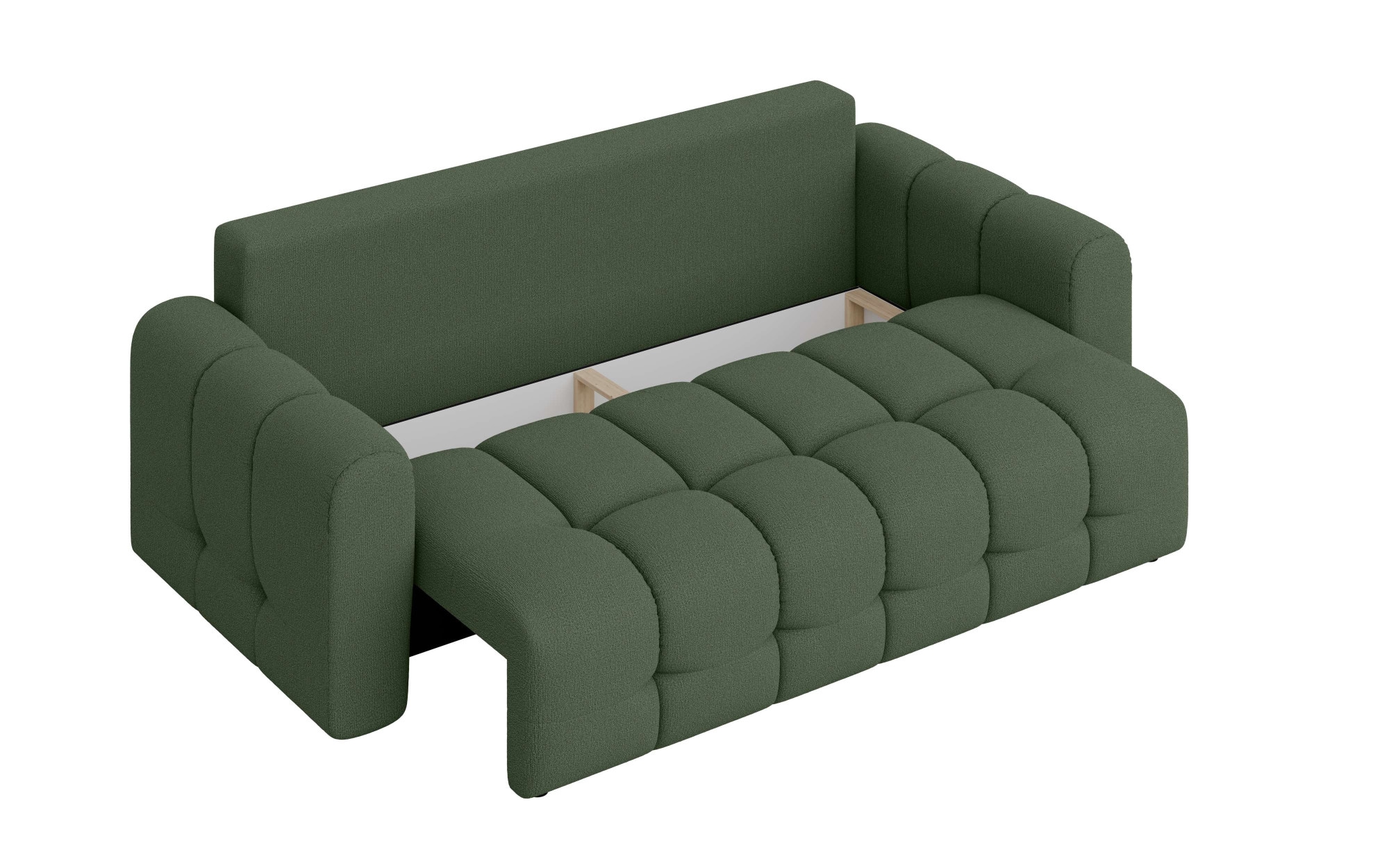INOSIGN 3-Sitzer »Manilla, wahlweise mit Bettfunktion, B/T/H 265/117/91 cm«, mit Wellenunterfederung, in verschiedenen Materialien und Farben