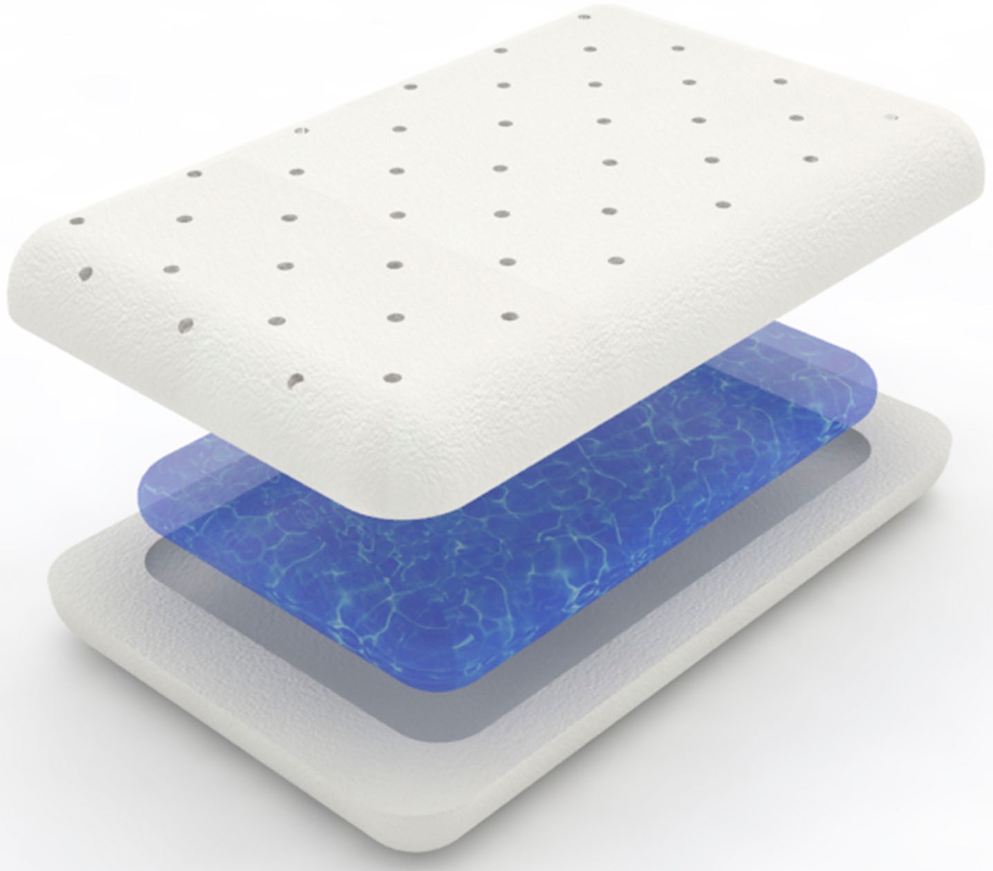 Wasserkissen " Original Visco-Gelschaum-Wasserkissen" weiß B/H/L: 50 cm x 70 cm