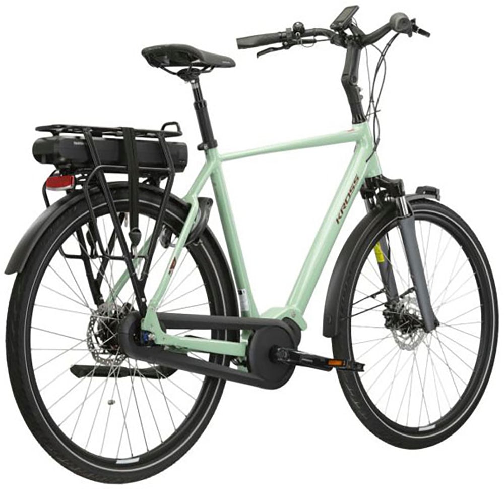 Kross E-Bike »E-Citybike Sentio Hybrid 4.0 28 Zoll grün«, 7 Gang, Shimano, NEXUS, Mittelmotor 250 W, Pedelec, Elektrofahrrad für Damen und Herren