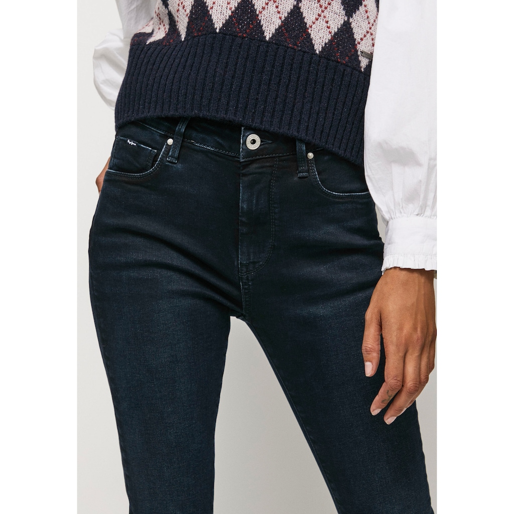 Pepe Jeans Röhrenjeans »REGENT«, in Skinny Passform mit hohem Bund aus seidig bequemem Stretch Denim