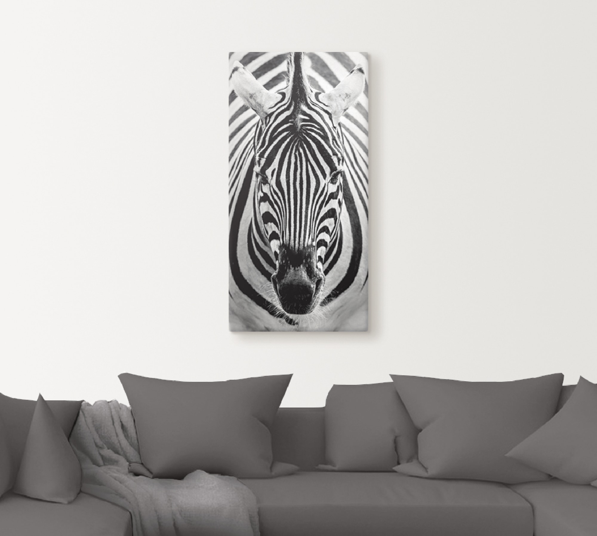 Artland Wandbild »Zebra«, Wildtiere, (1 St.), als Leinwandbild, Poster, Wan günstig online kaufen