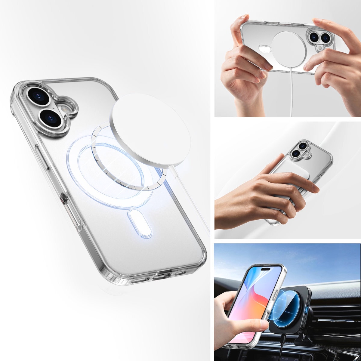 4smarts Handyhülle »3in1 Premium Starter Set für Apple iPhone 16«, Backcover, Schutzhülle, Handyschutzhülle, Case, Schutzcase, stoßfest
