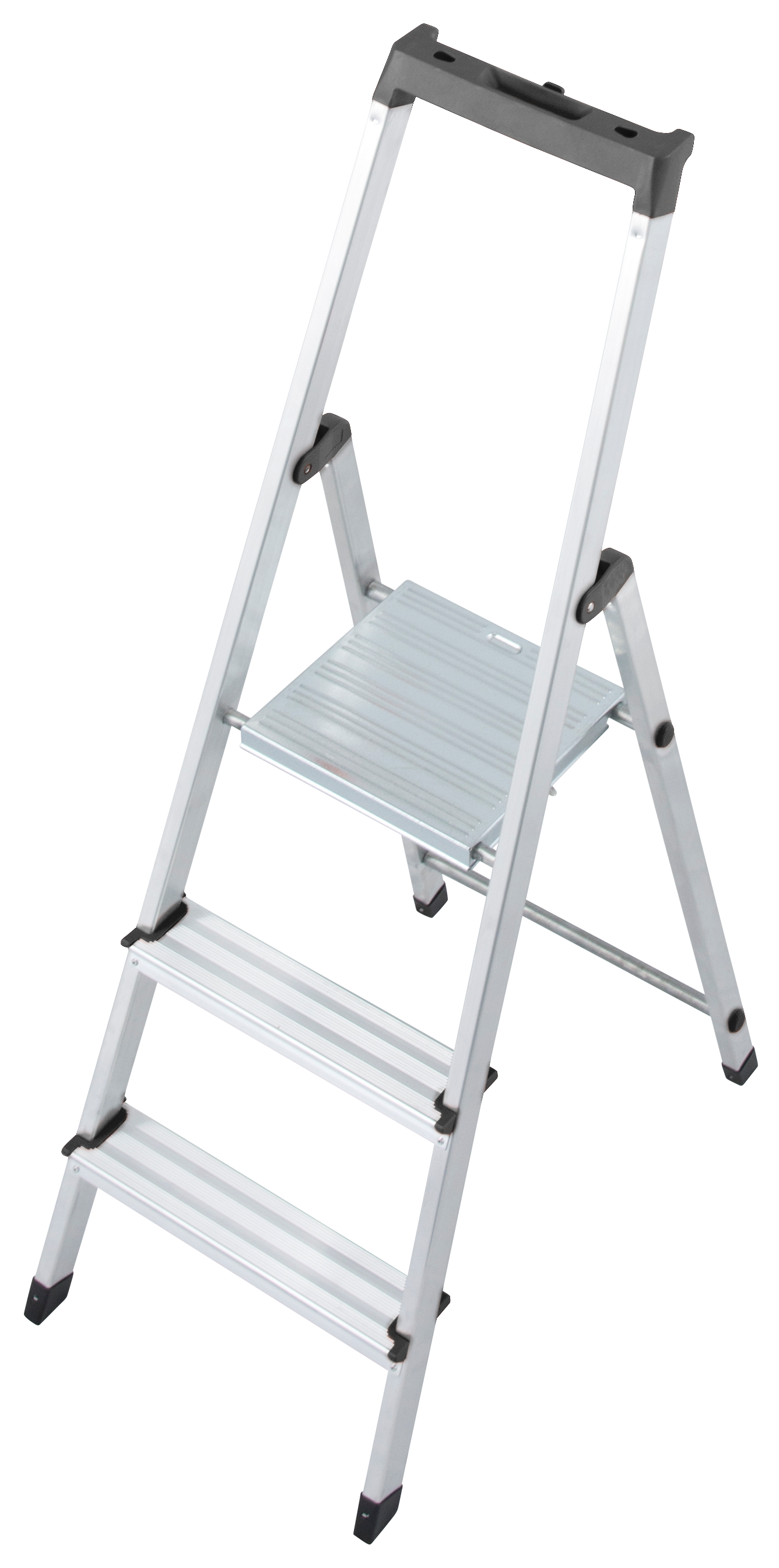 KRAUSE Stehleiter »Solidy«, Aluminium, 1x3 Stufen, Arbeitshöhe ca. 262 cm