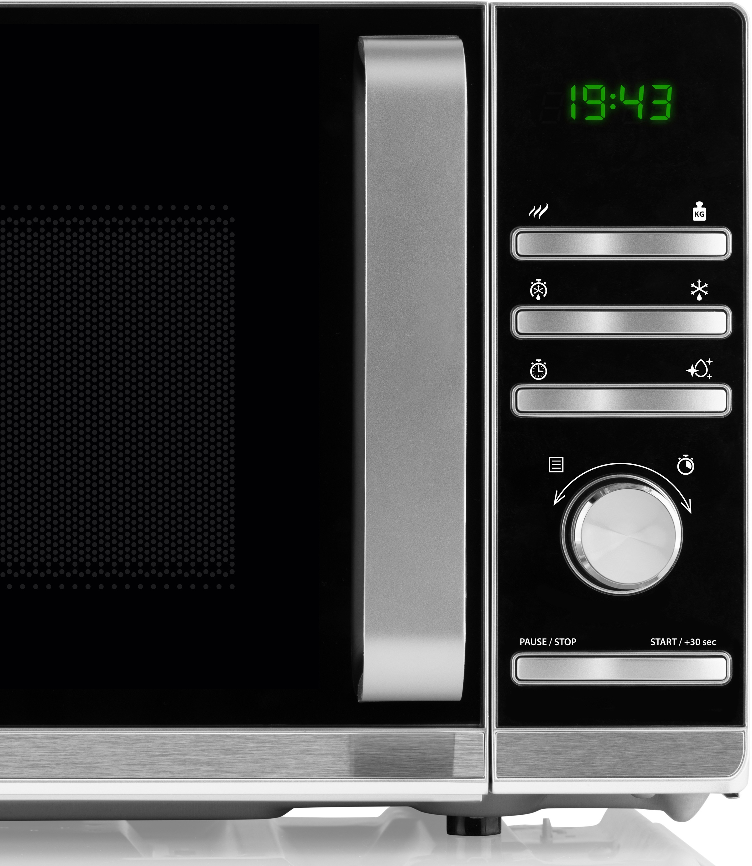 eta Mikrowelle »Galeto ETA121090000«, Mikrowelle, 1200 W, silber, mit 3 Auftaufunktionen und 700 Watt