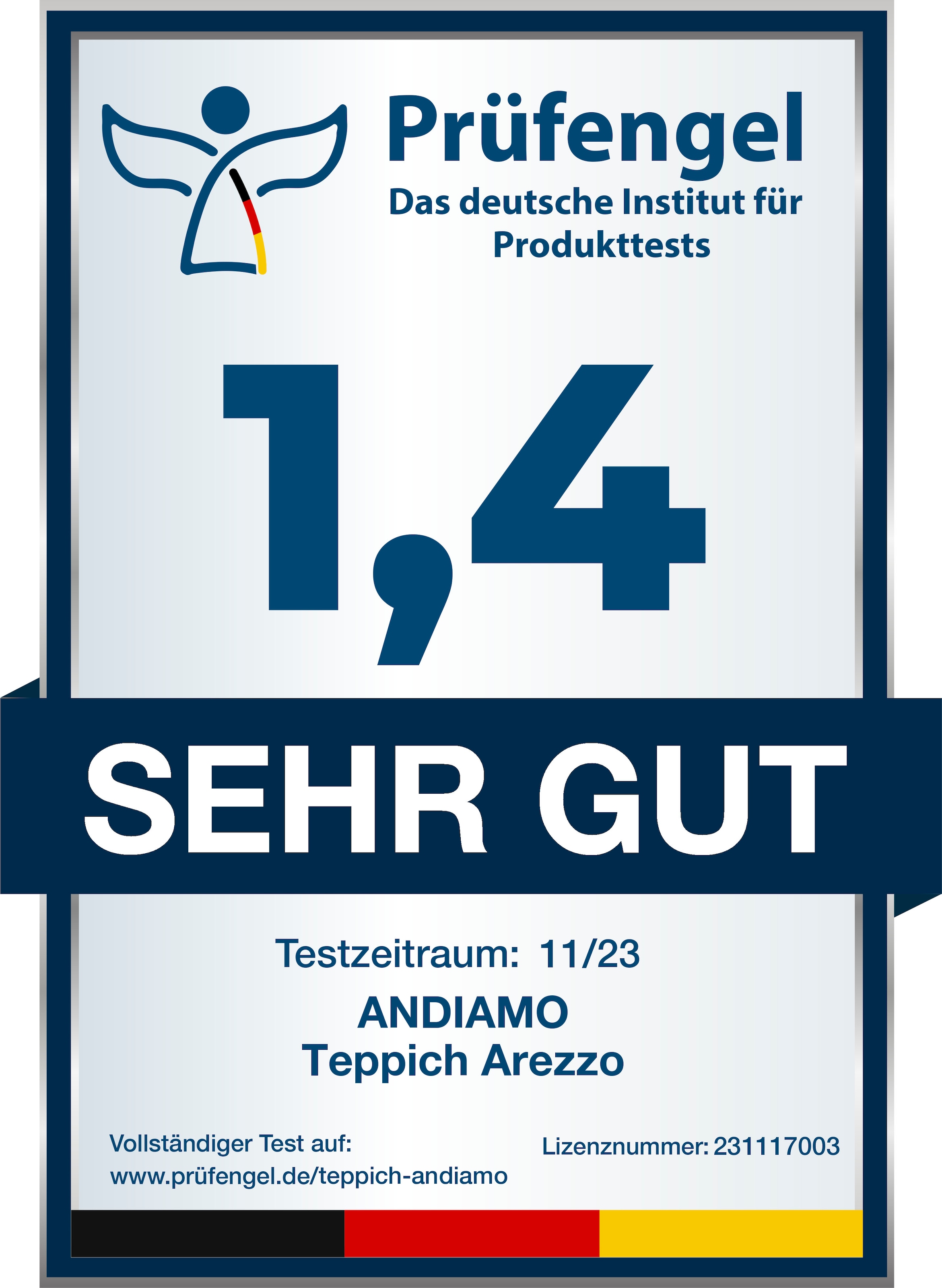 Andiamo Teppich »Arezzo«, rund, 16 mm Höhe, Uni Farben, weicher Flor, waschbar, ideal im Wohnzimmer & Schlafzimmer