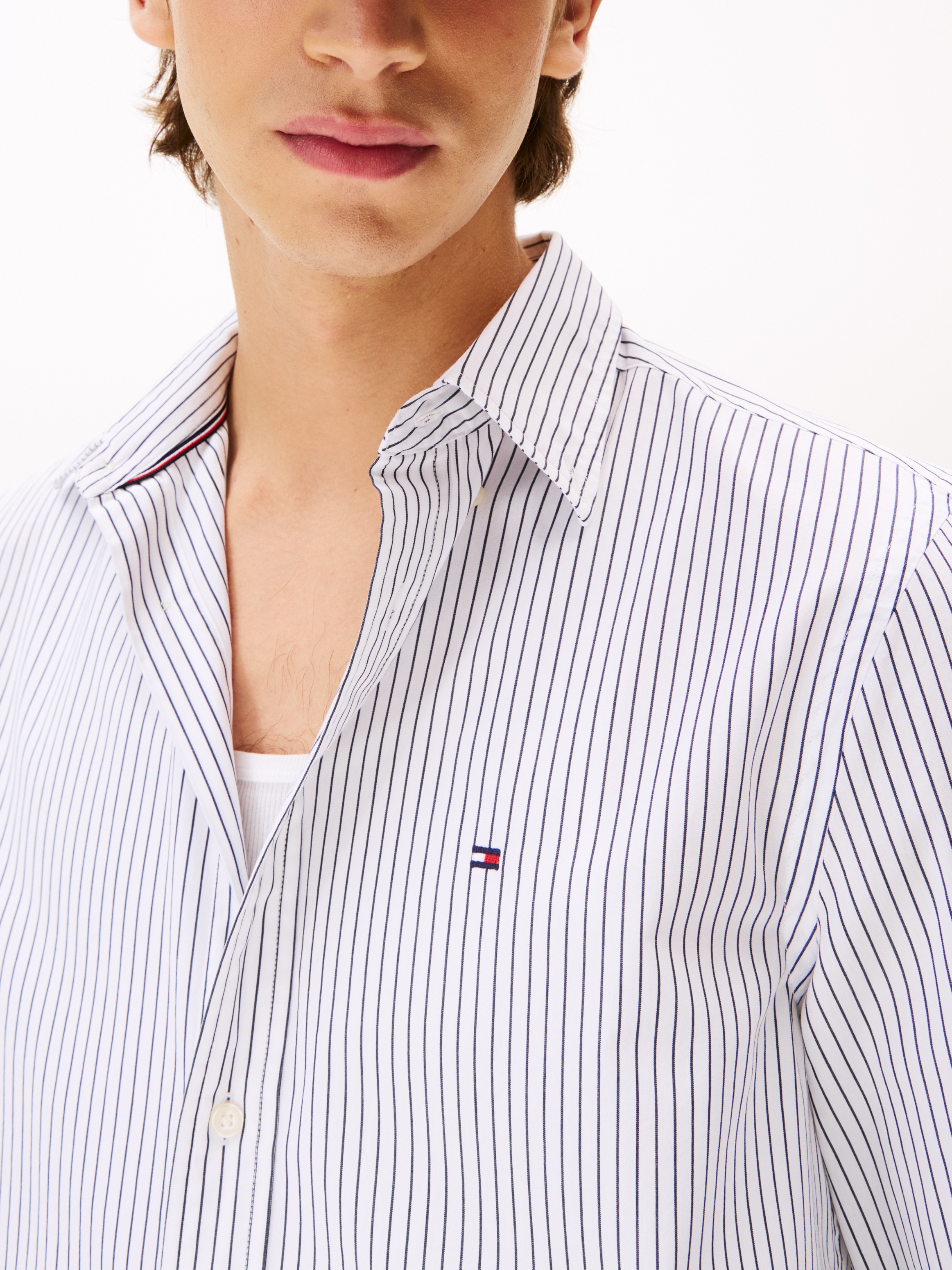 Tommy Hilfiger Langarmhemd »CORE HAIRLINE POPLIN«