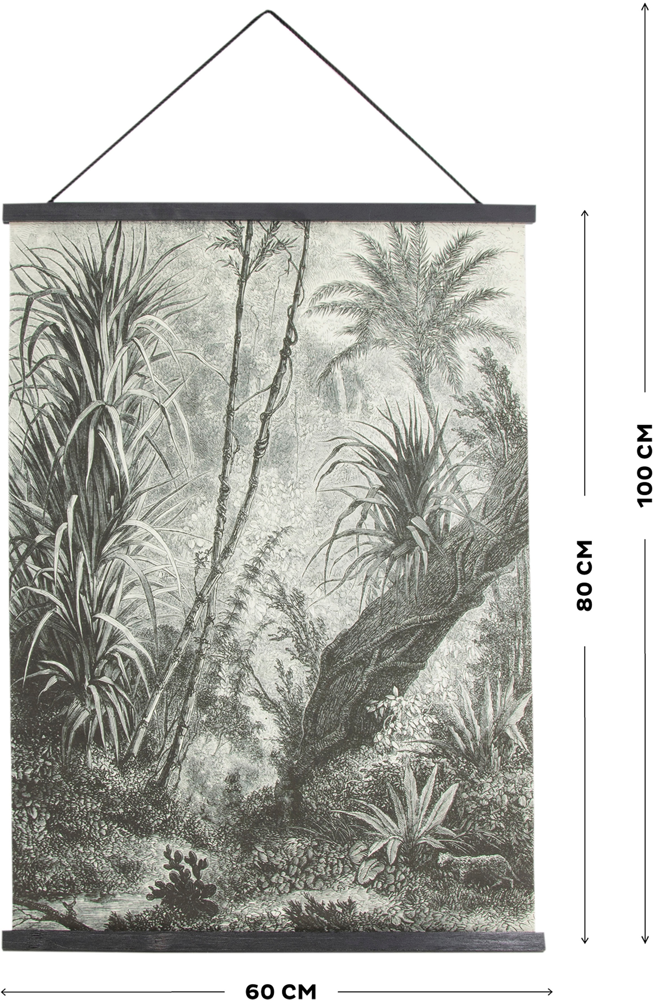 Art for the home Kunstdruck »Dschungel«, (1 St.), Textilposter 80x60cm