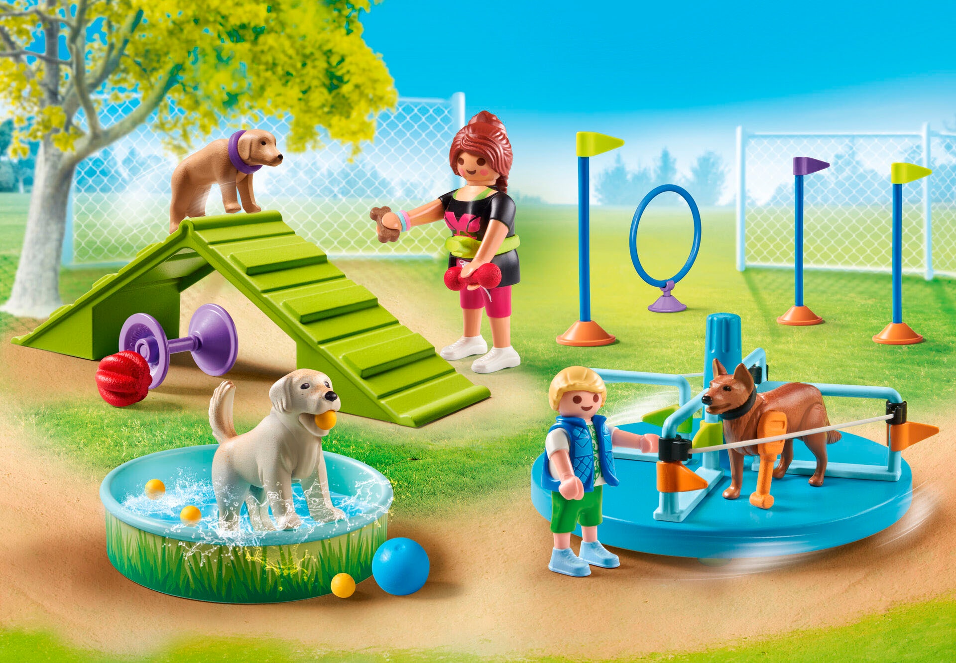 Playmobil® Konstruktions-Spielset »Hundespielplatz (71745), Playmobil My Life«, (61 St.)