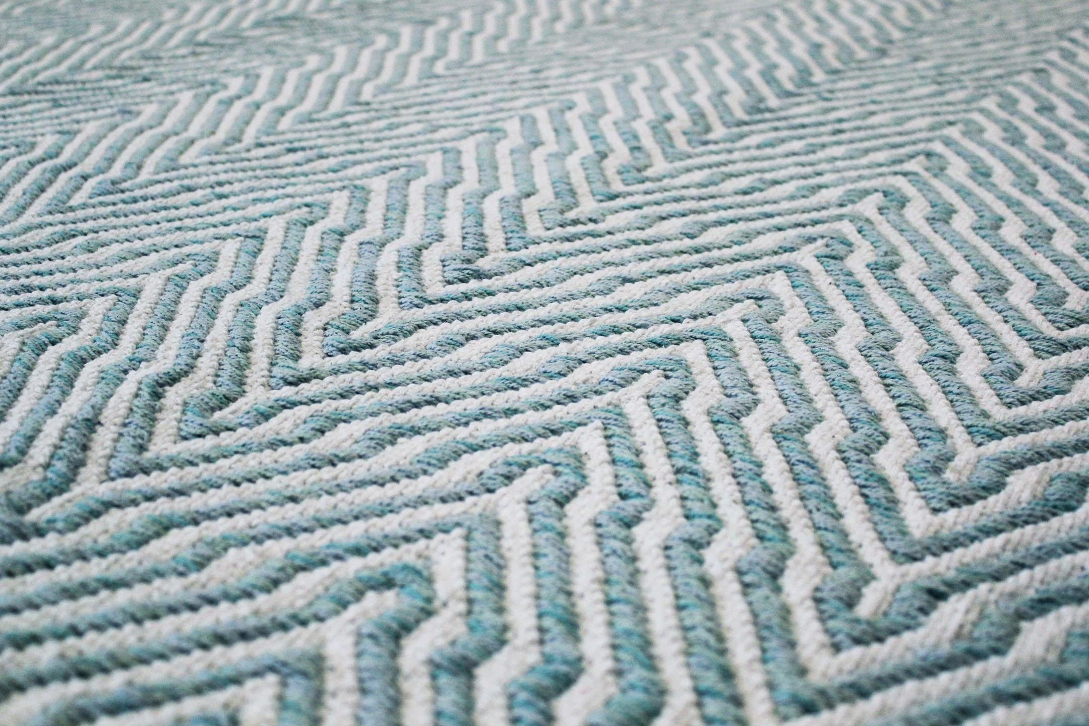 calo-deluxe Teppich »Luba 433«, rechteckig, 7 mm Höhe, reine Baumwolle, handgewebt, Wohnzimmer, Kinderzimmer