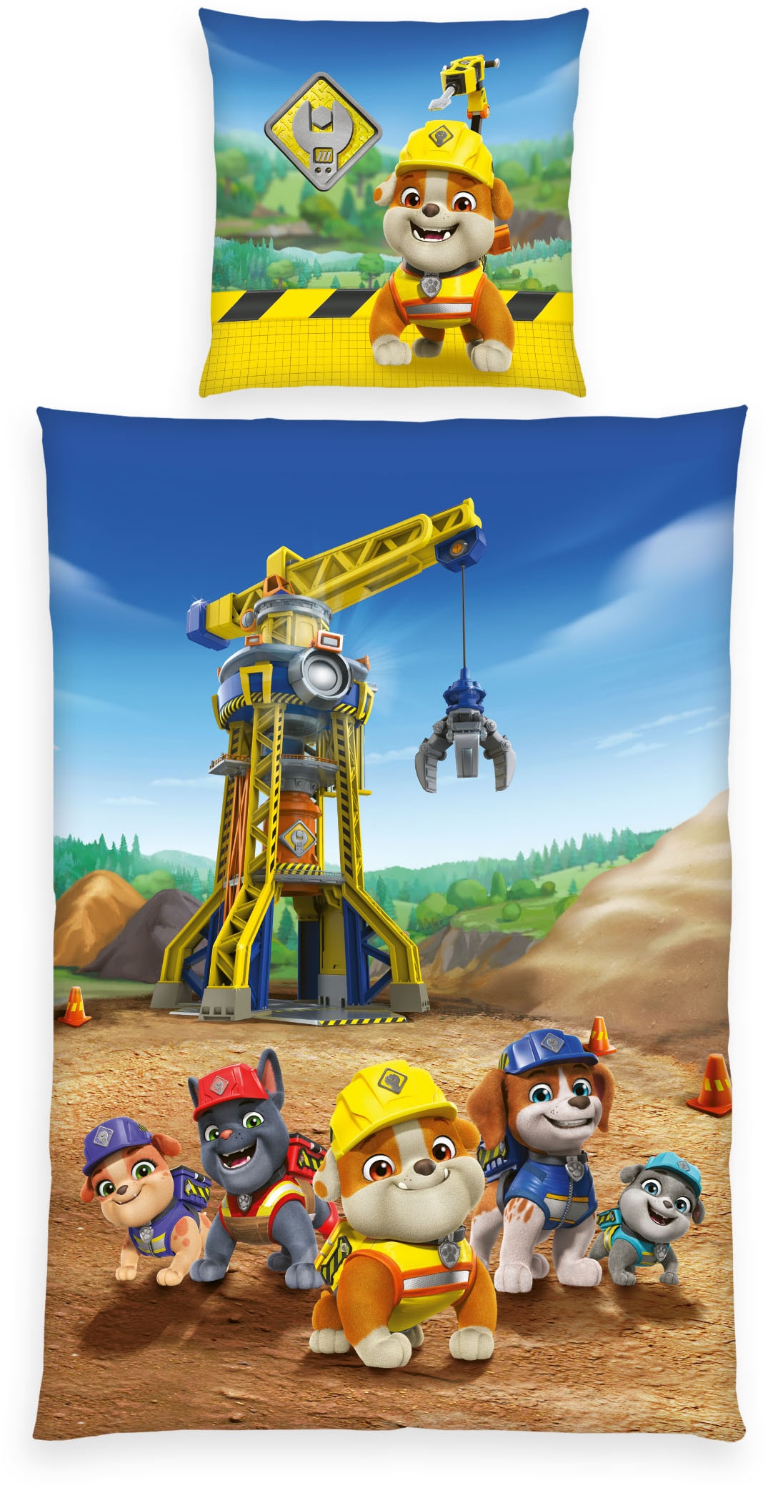 PAW PATROL Bettwäsche »Paw Patrol Rubbel&Crew«, Wendebettwäsche günstig online kaufen