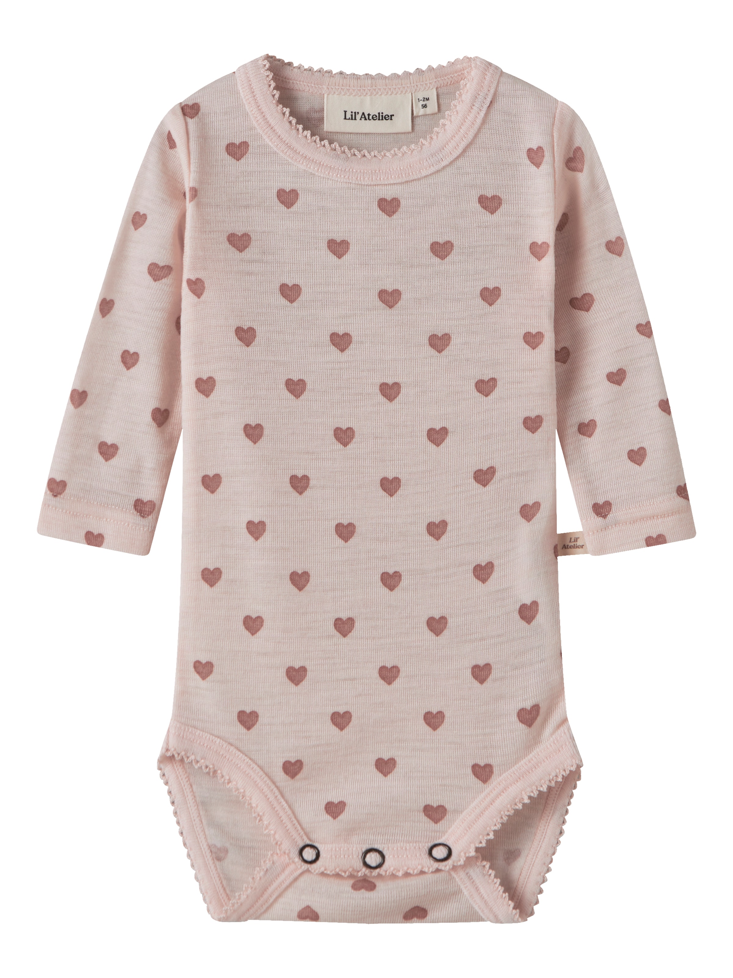 Lil' Atelier Langarmbody »NBFNOEL NIA WOOL LS SLIM BODY LIL NOOS« aus reiner Wolle, weich und wärmend
