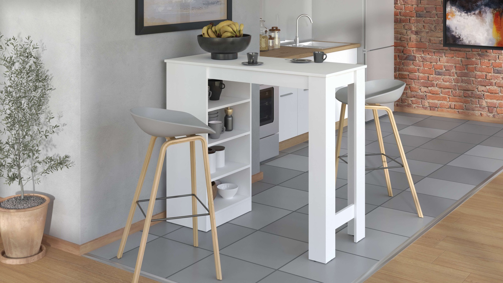Home affaire Bartisch »Valence, 120x50x150 cm, Küchentisch, Bartresen, Steh günstig online kaufen