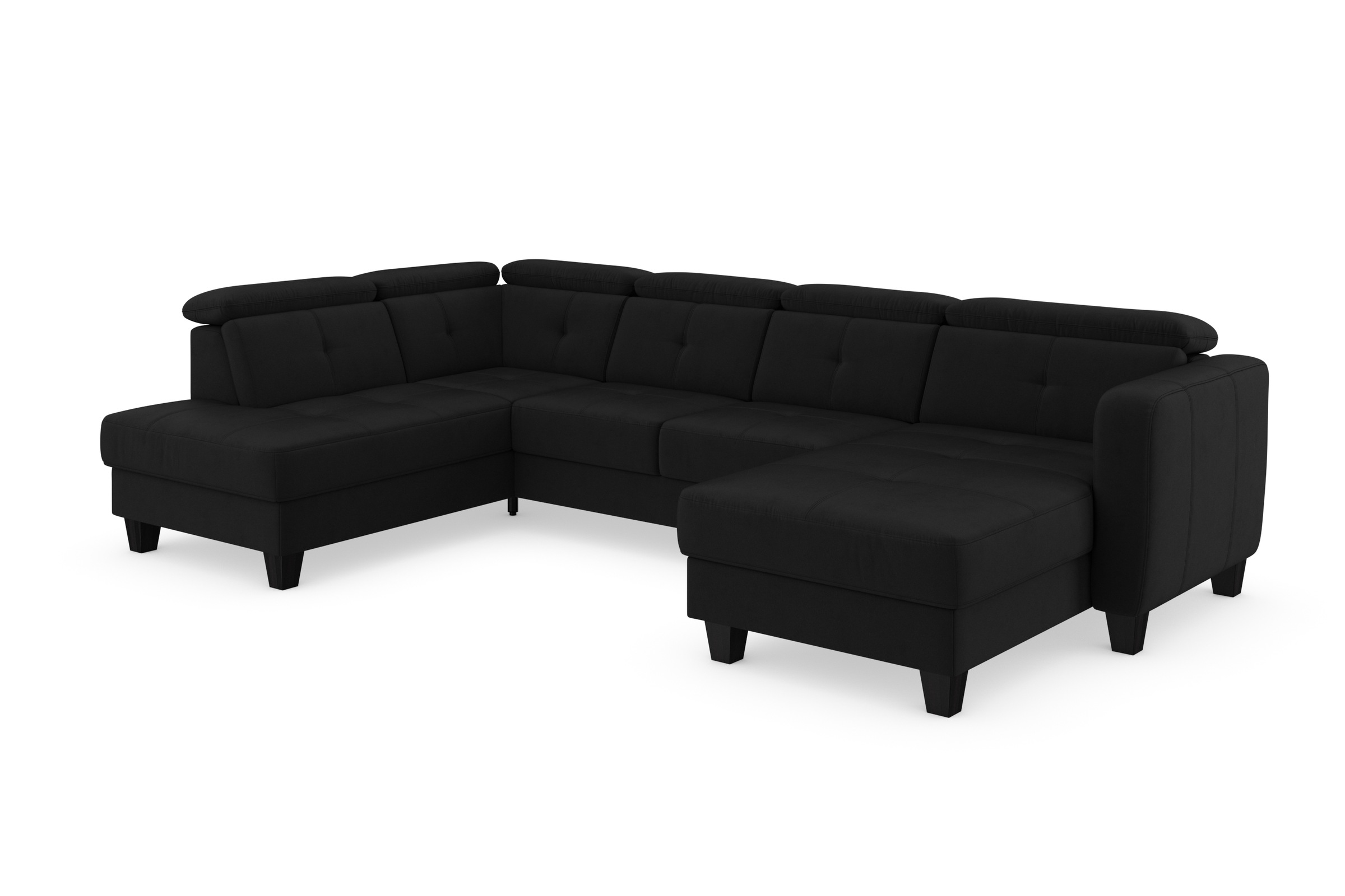 sit&more Wohnlandschaft »Belluci U-Form«, Kopfteilverstellung und Federkern, wahlweise mit Bettfunktion
