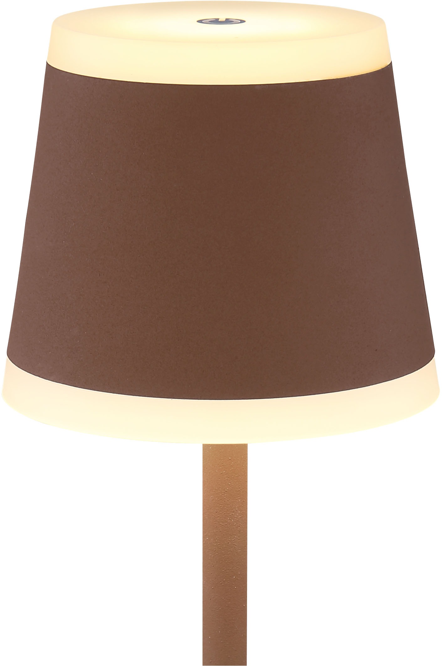 GLOBO LIGHTING LED Tischleuchte »RIDLEY«, Leuchtmittel LED-Modul | LED fest integriert, Tischlampe/Akku/IP54/Touch Ein/Aus/Touchdimmer/rostfarben