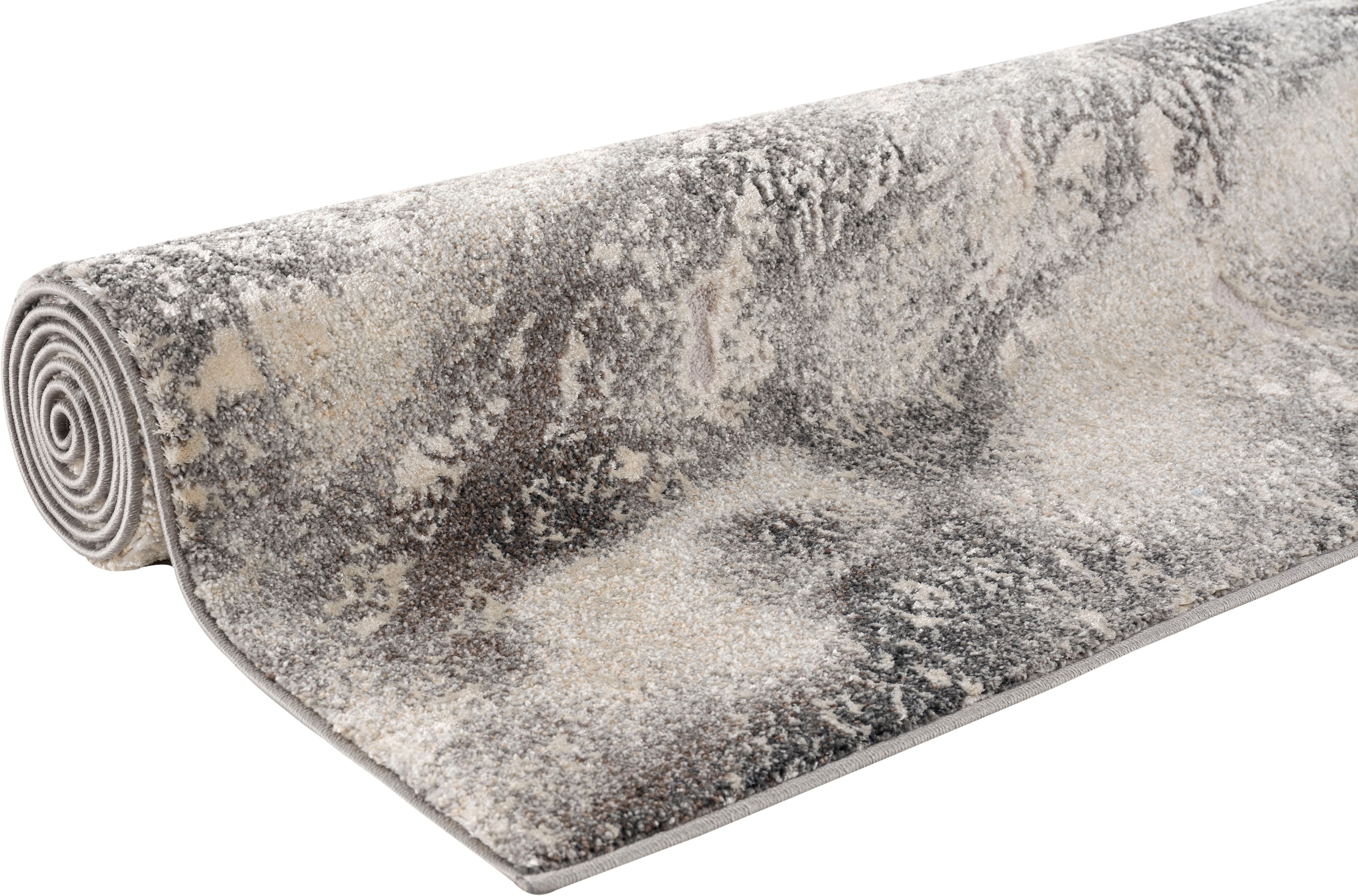 my home Teppich »Marmor«, rechteckig, Hoch Effekt, Tief in Optik, flach, moderner und bequem Marmor bestellen schnell Teppich einfarbig