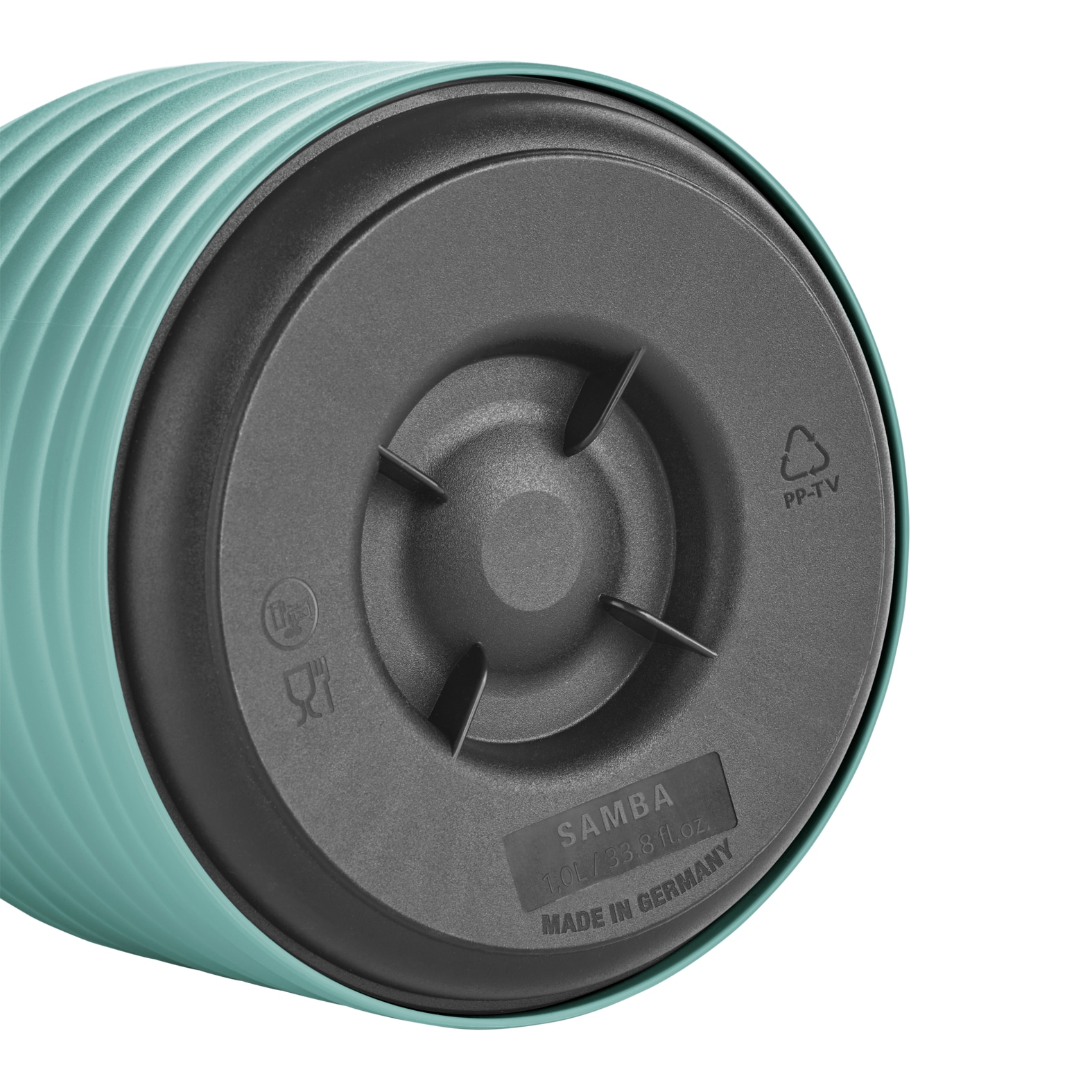 Emsa Isolierkanne »Samba Wave«, 1 l, Made in Germany, 12h warm/24h kalt, Quick-Press-Deckel, Glaskolben