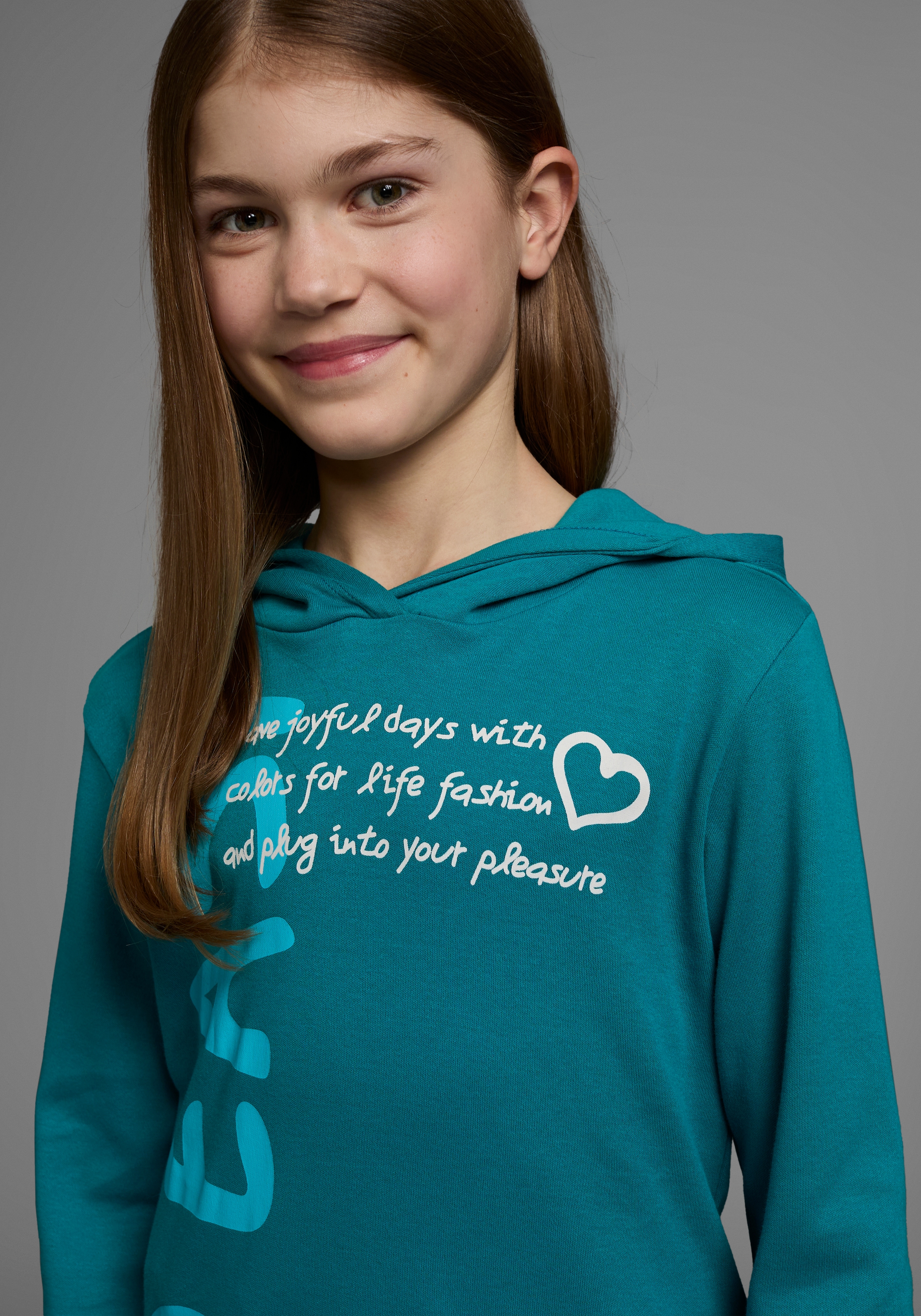 KIDSWORLD Kapuzenshirt »SO EASY - Print« Langarm,  Basic-Passform,  mit modischen Drucken