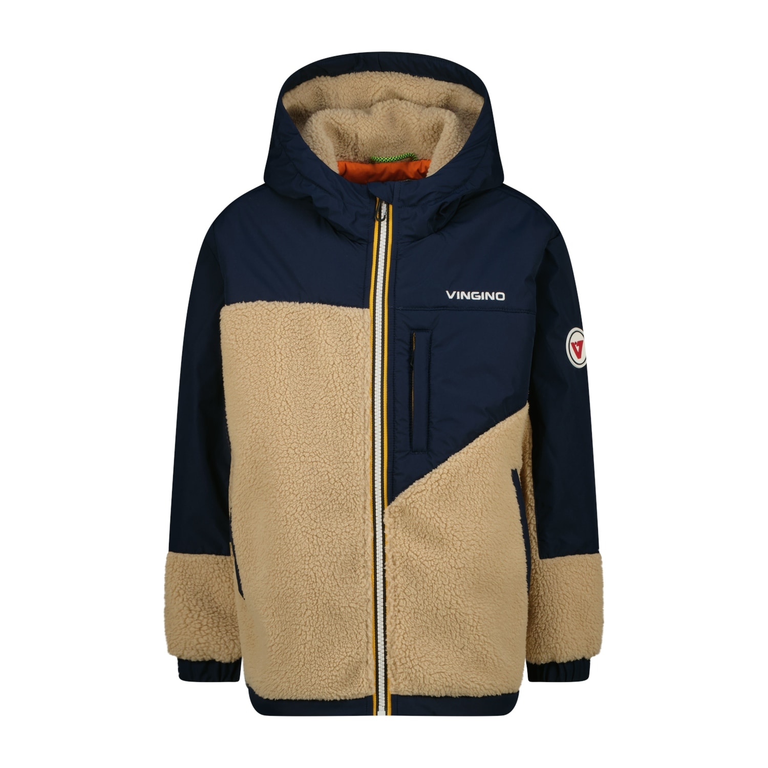 Vingino Kapuzenfleecejacke mit Kapuze Reißverschlusstasche, mit Kapuze