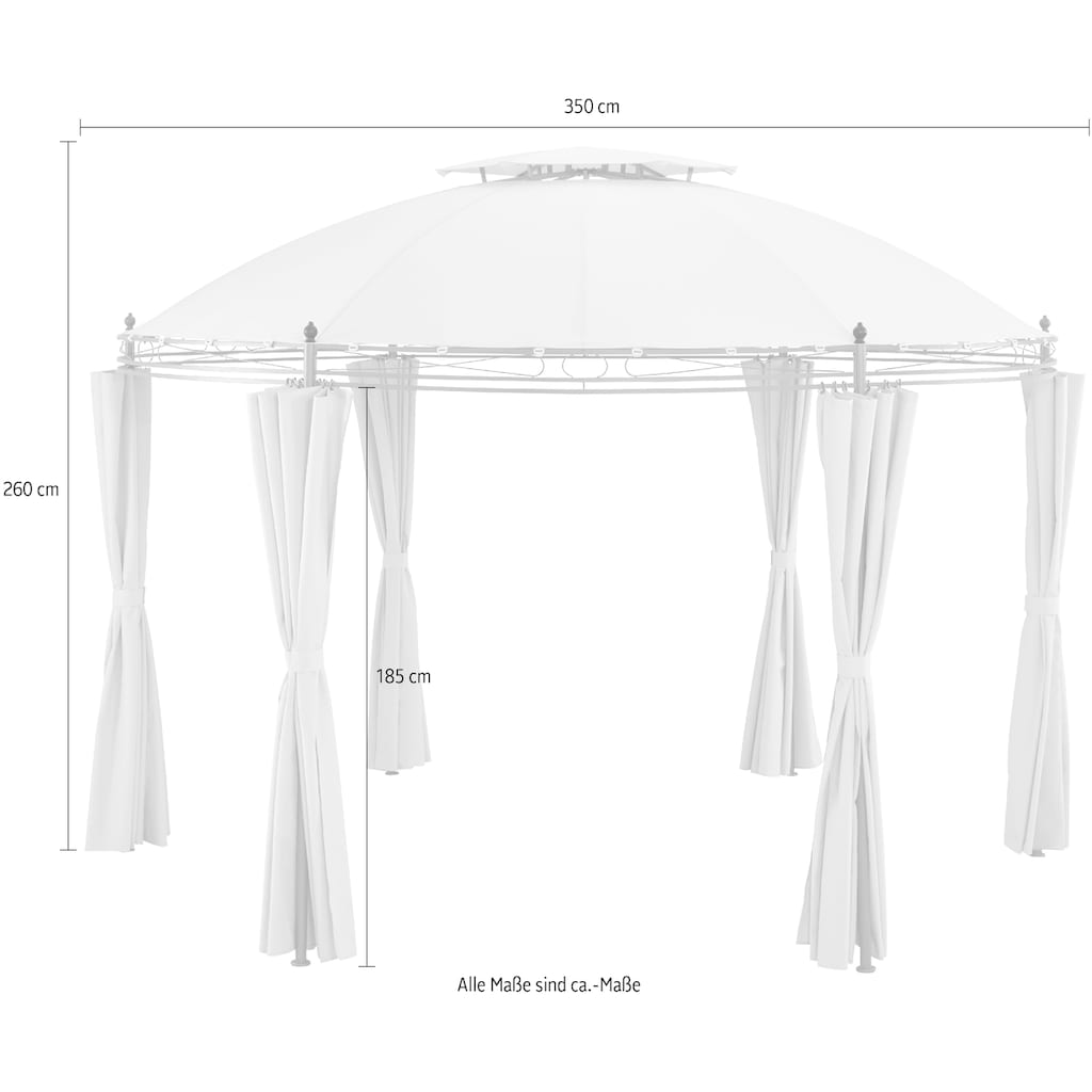 KONIFERA Pavillon »Tino«, (Set), BxT: 350 x 350 cm