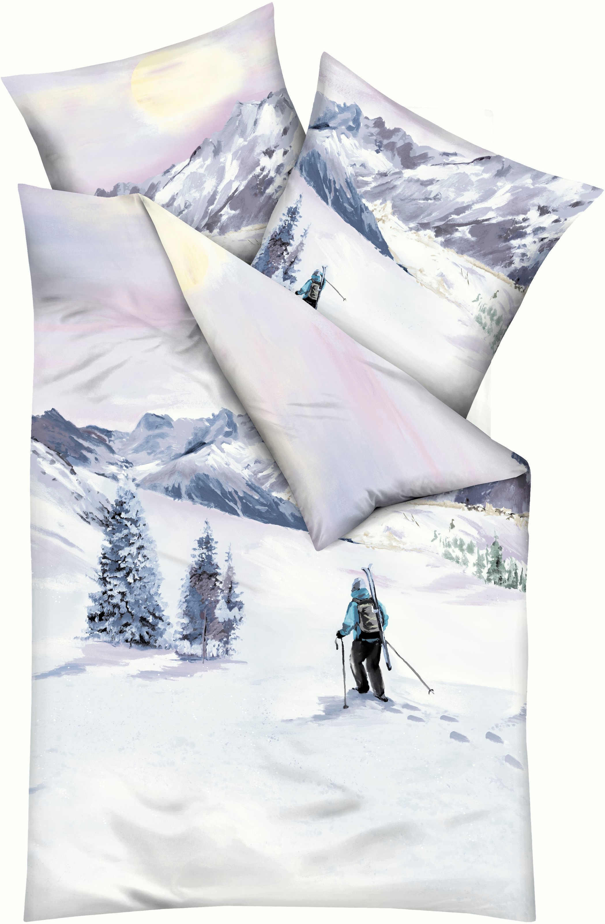 Kaeppel Bettwäsche »Winter Wanderer« 2 Stk. tlg. Mit Skifahrer günstig online kaufen