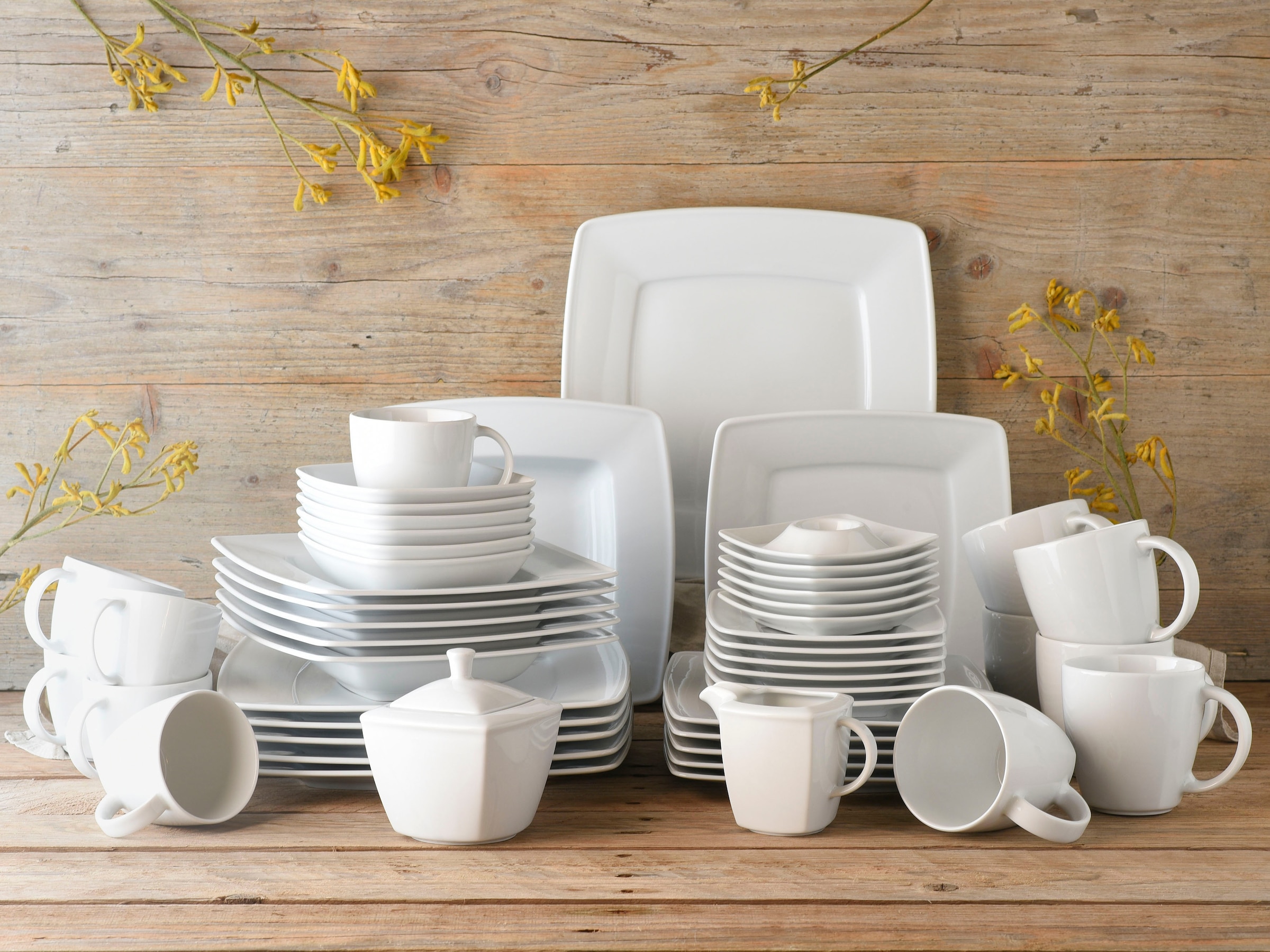 CreaTable Kombiservice »Geschirr-Set VICTORIA« Service, weiß, 50 Teile, für günstig online kaufen