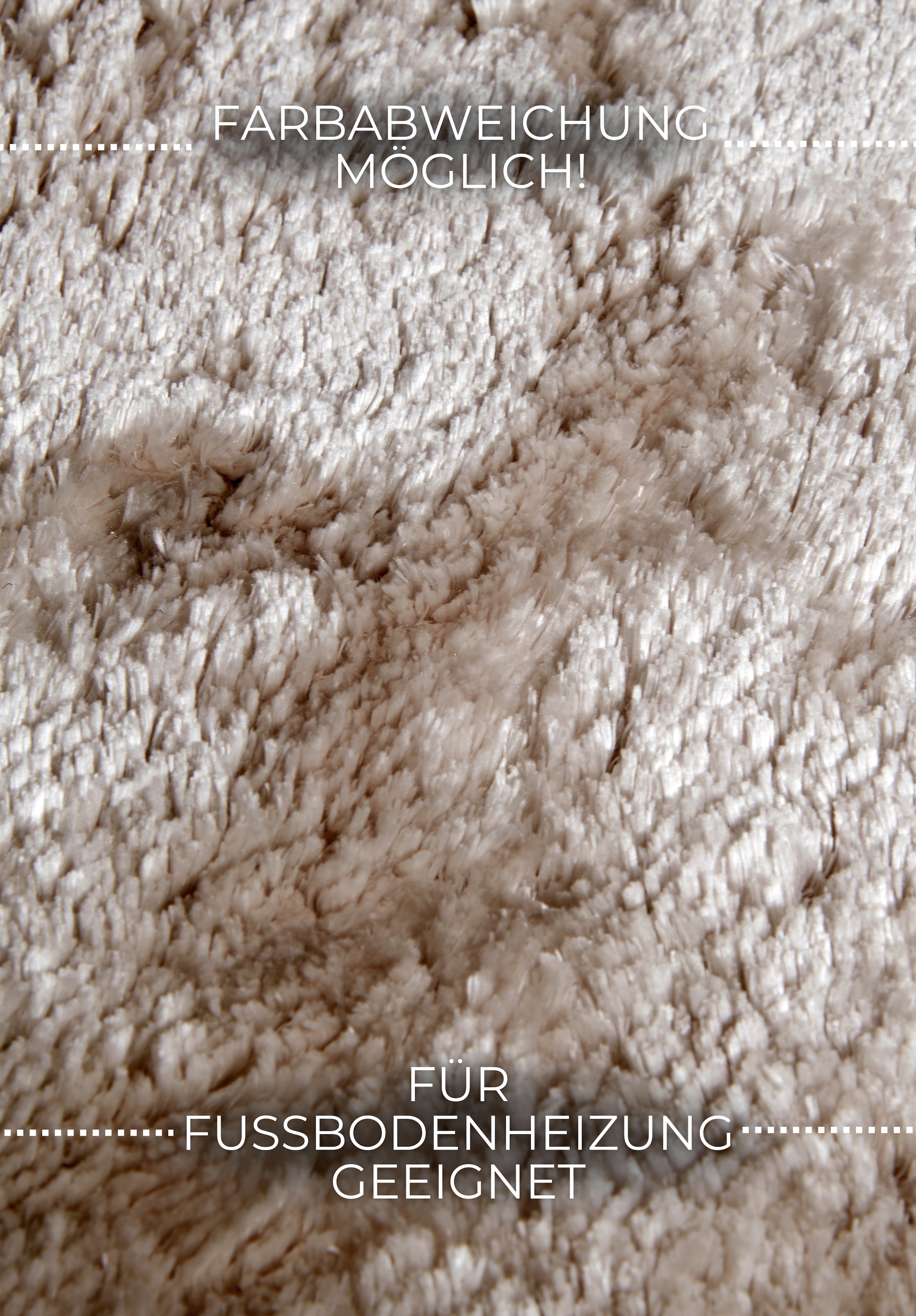 ELLE DECORATION Hochflor-Teppich »Calida«, rund, 28 mm Höhe, Langflor, Shaggy, einfarbig, flauschig, weich, glänzend, modern, uni