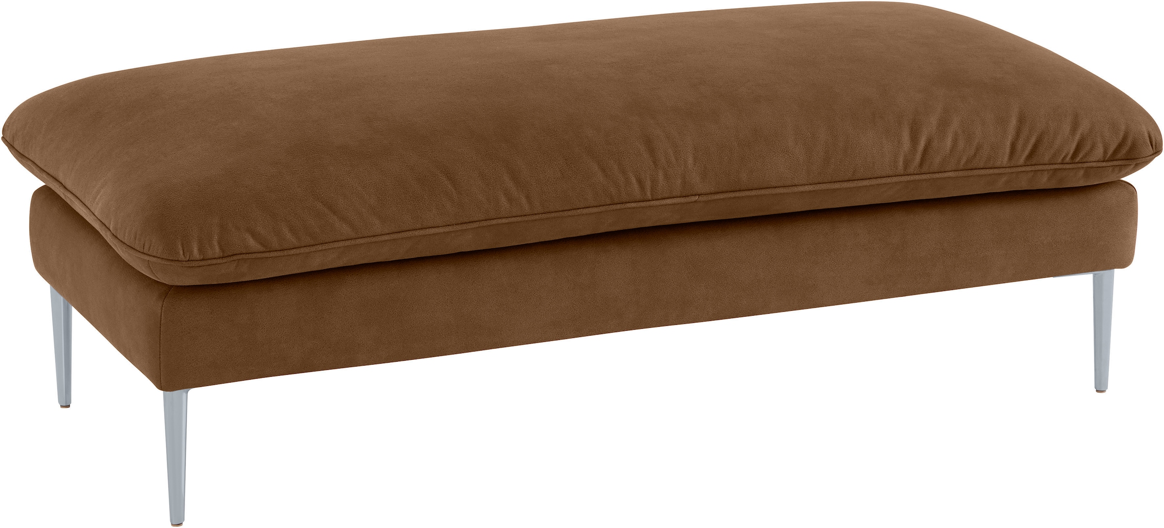 W.SCHILLIG Hocker »enjoy&MORE«, Füße silber matt, Breite 151 cm