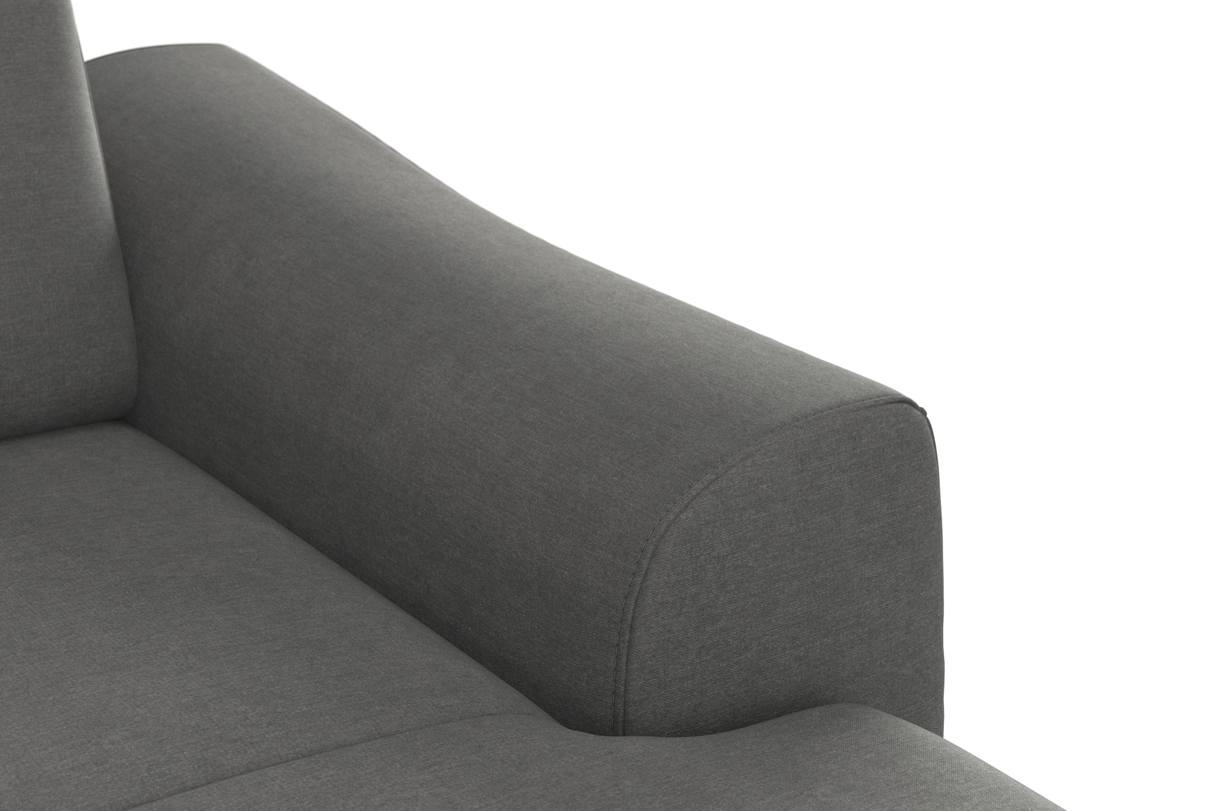 sit&more Ecksofa »Dundee L-Form«, mit Federkern und Massivholzfüßen, wahlweise mit Kopfteilverstellung