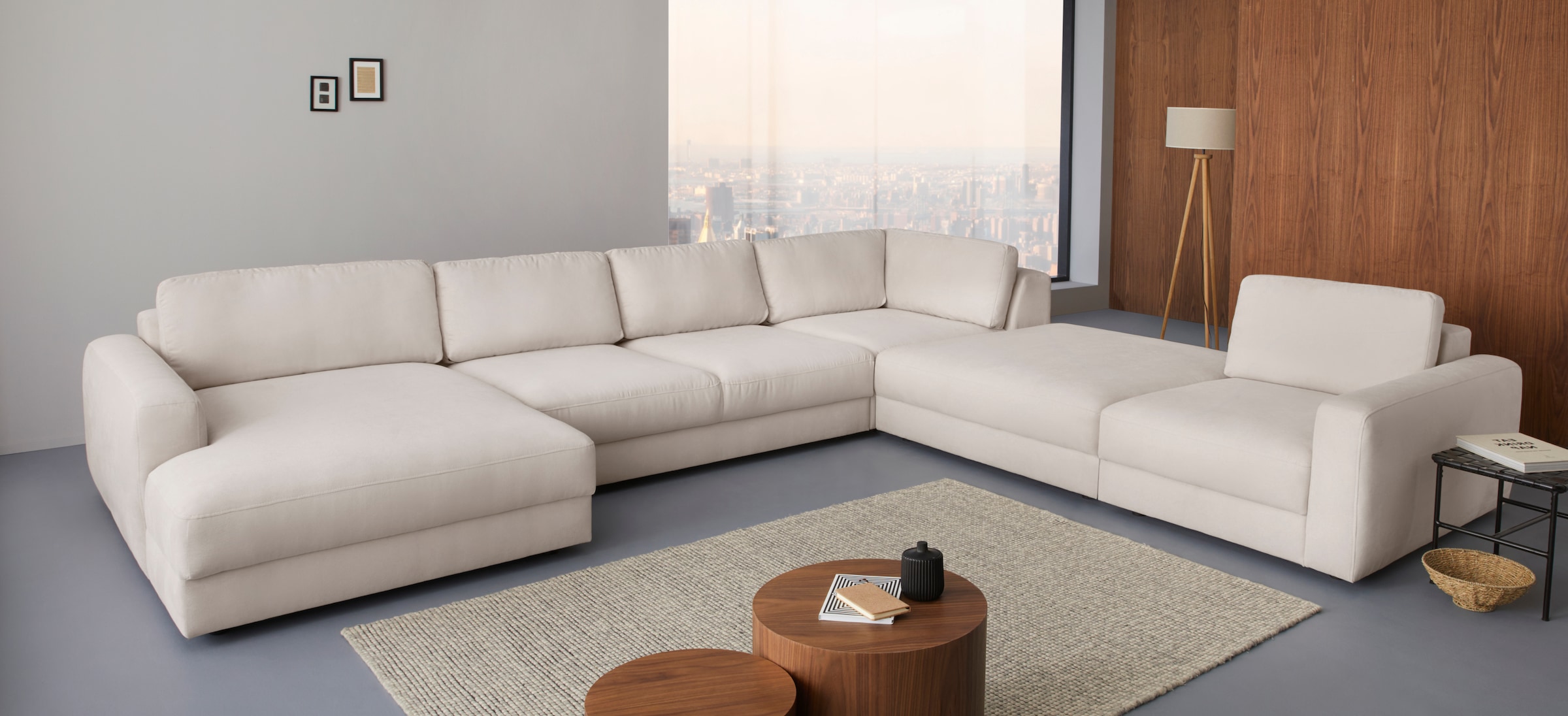 Places of Style Wohnlandschaft »Bloomfield, U-Form«, In verschiedenen Größen bestellbar