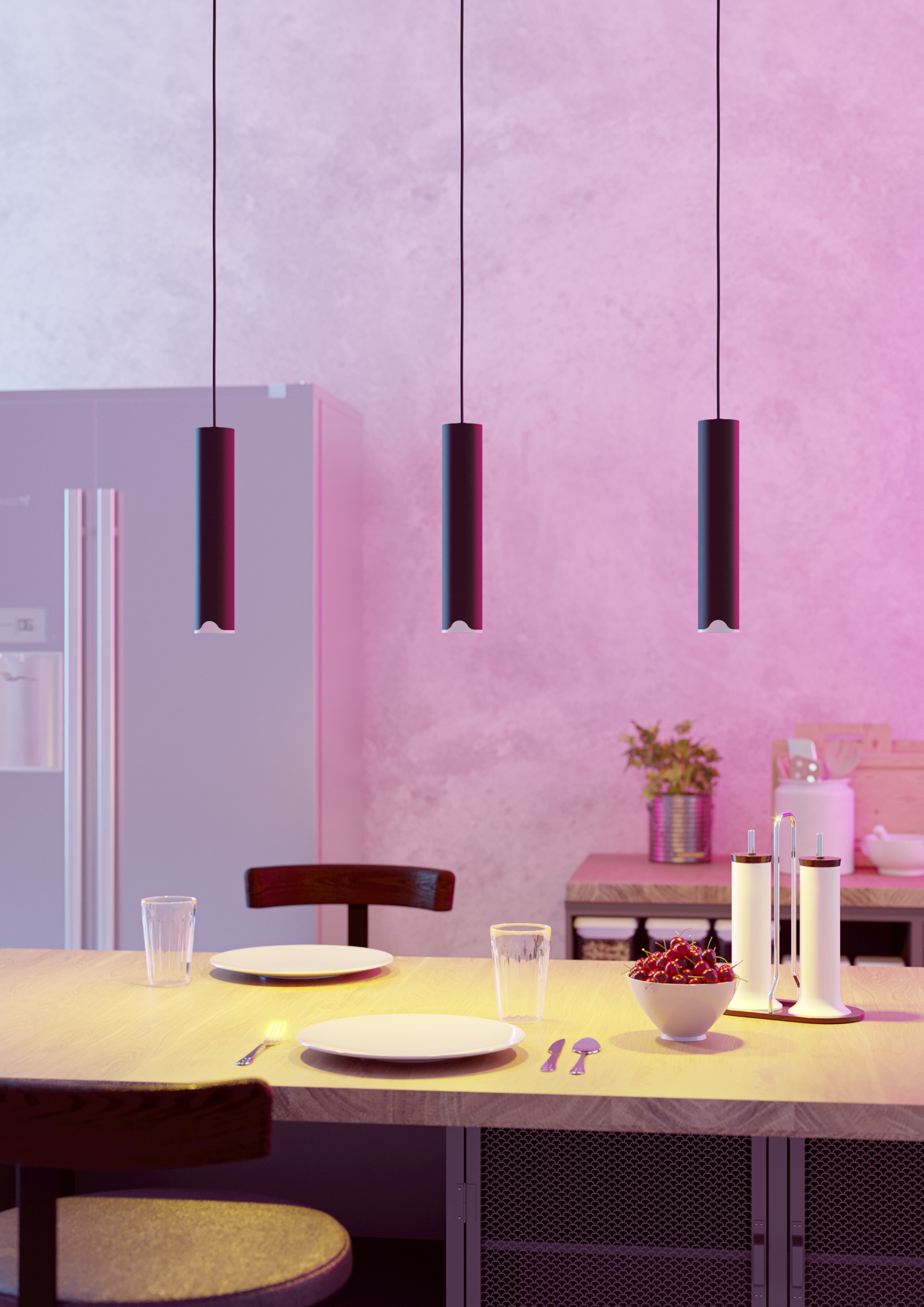 EGLO Hängeleuchte »BALAMORTA-Z Pendellampe - Stahl - LED - 3X3,7W - IP20« LED-Modul 1 Stk. Kaltweiß | Neutralweiß | Warmweiß Hängelampe, Deckenlampe, Wohnzimmer, Esszimmer, L78 x B5,5 x H110 cm