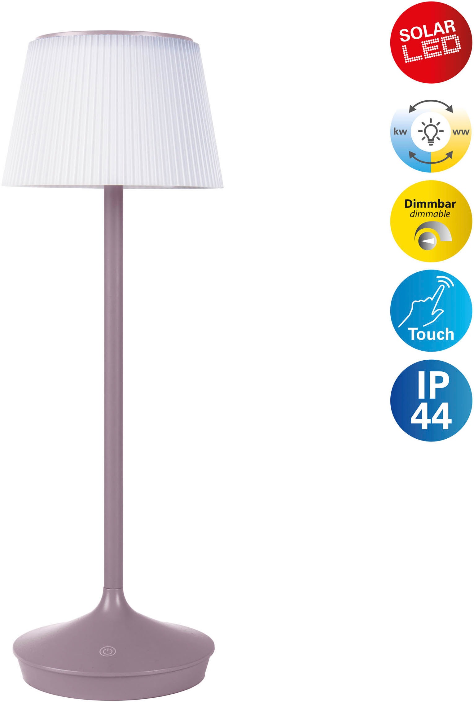 näve LED Tischleuchte »Solarleuchte / Akkuleuchte "EMMI"«, 1 flammig, Leuch günstig online kaufen